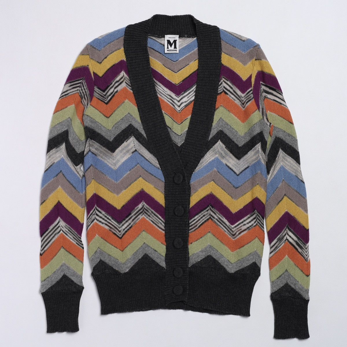 Missoni Missoni M Wool Viscose Multicolor Cardigan Sweater Mesh Size M / US 6-8 / IT 42-44 - 1 Thumbnail
