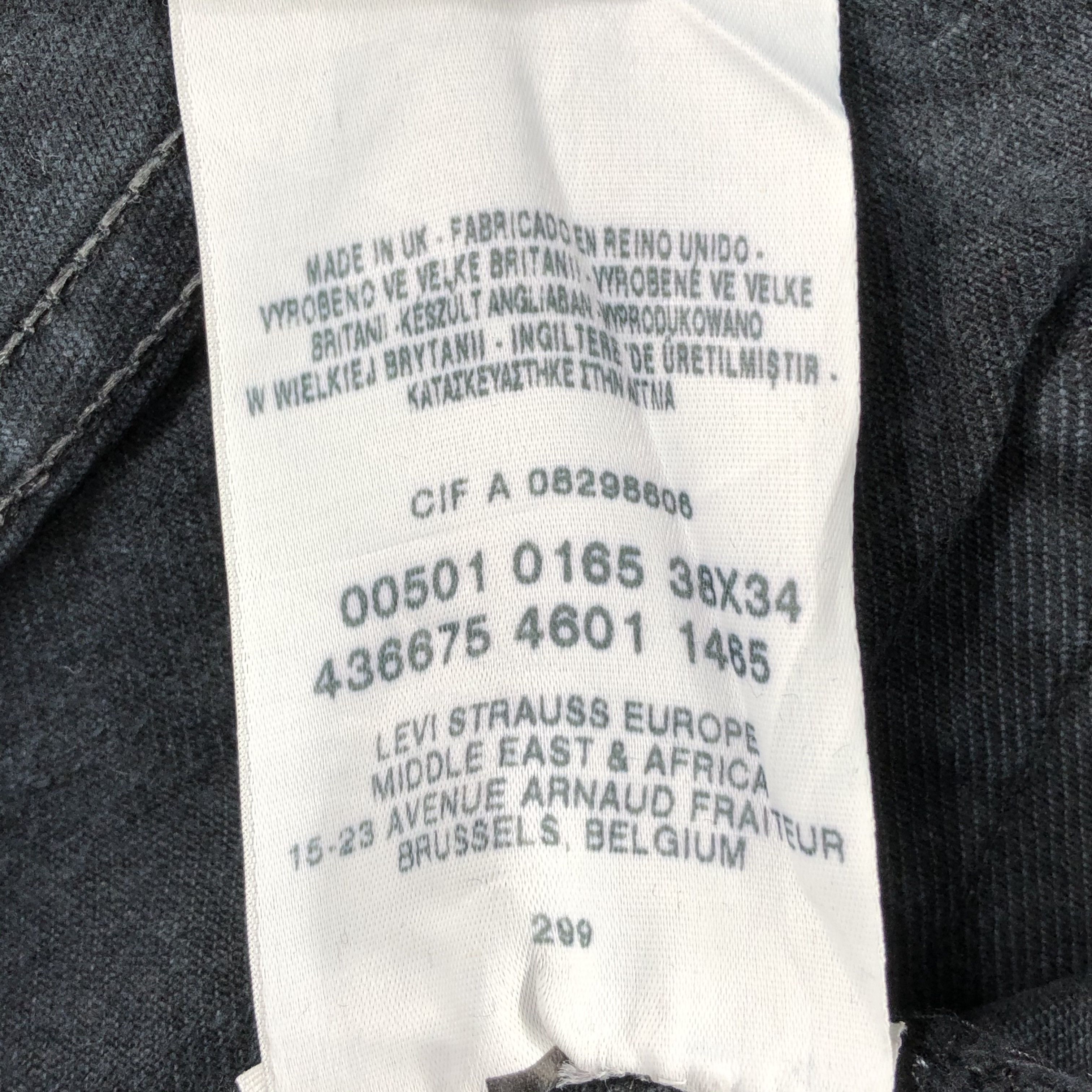 Levi's Vintage 90s Levis 501 Jeans-JM2298 Size US 37 - 14 Thumbnail