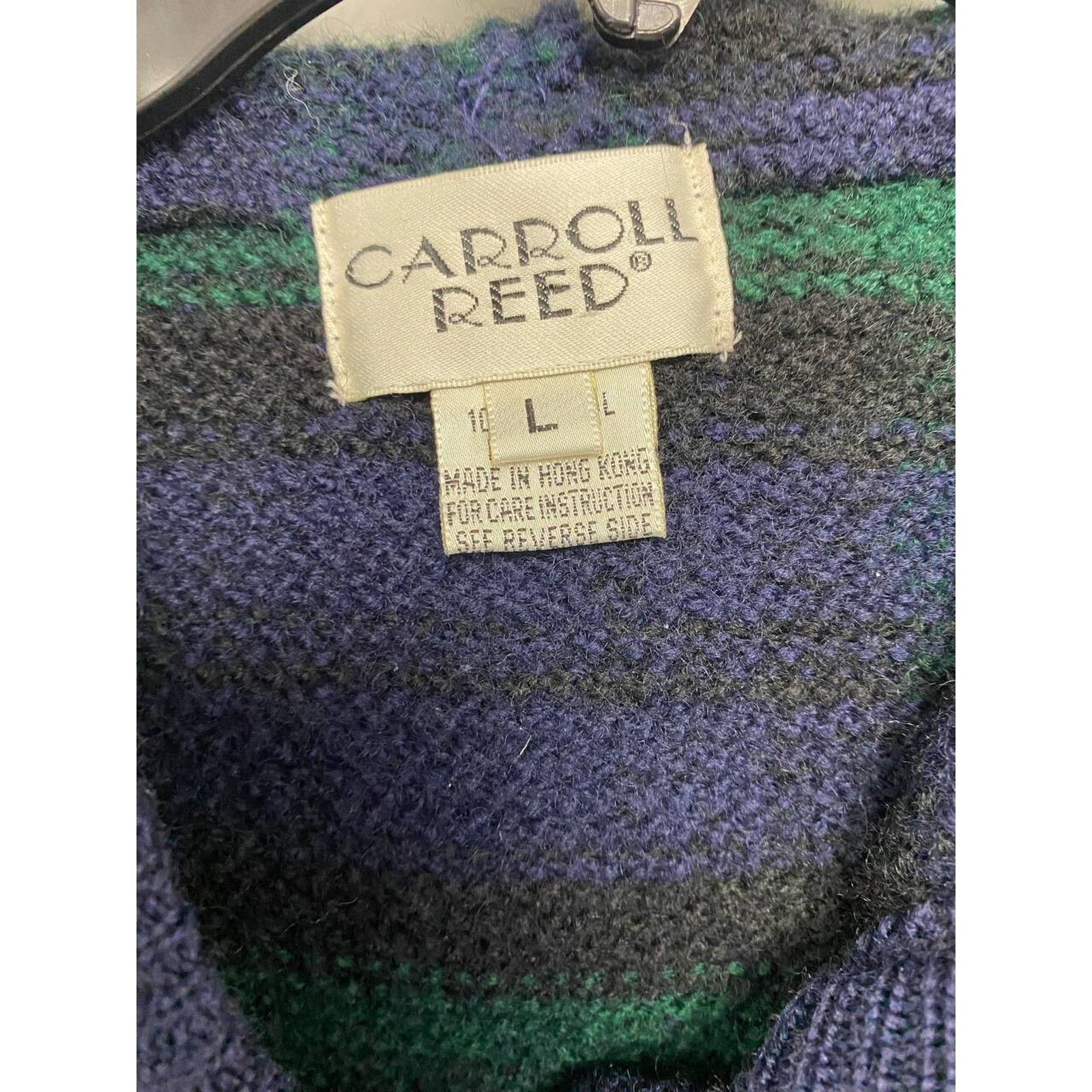 Carrol & Co. CARROLL REED Cardigan Button 100% Wool Green Size L A000691 Size L / US 10 / IT 46 - 7 Thumbnail