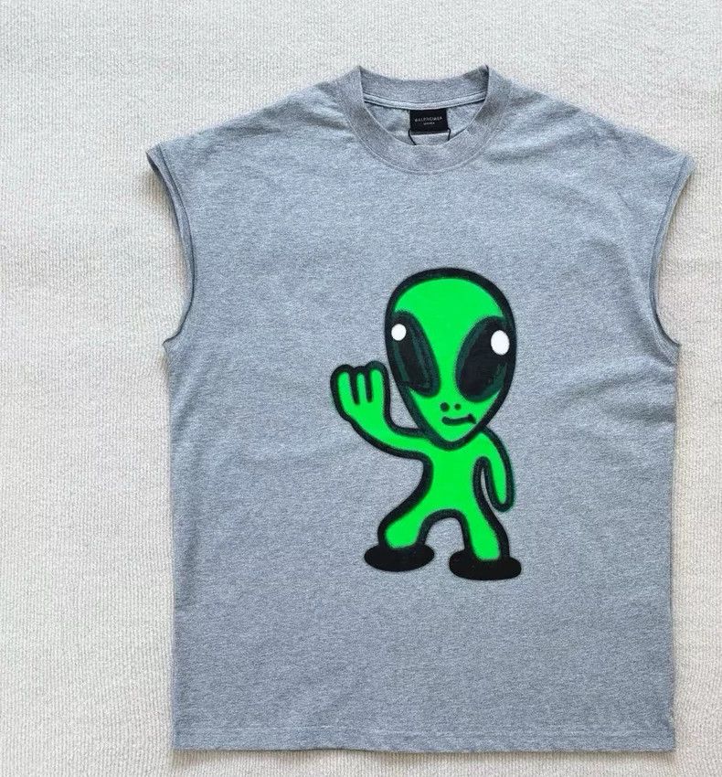 Balenciaga Balenciaga Alien smiling face luminous vest gray sleeveles Size US S / EU 44-46 / 1 - 1 Thumbnail