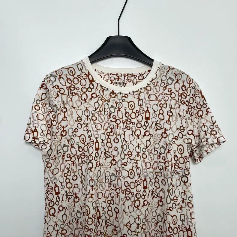 Hermes Hermes Chain Printed Long Sleeve Short Dress Size XS / US 0-2 / IT 36-38 - 3 Thumbnail