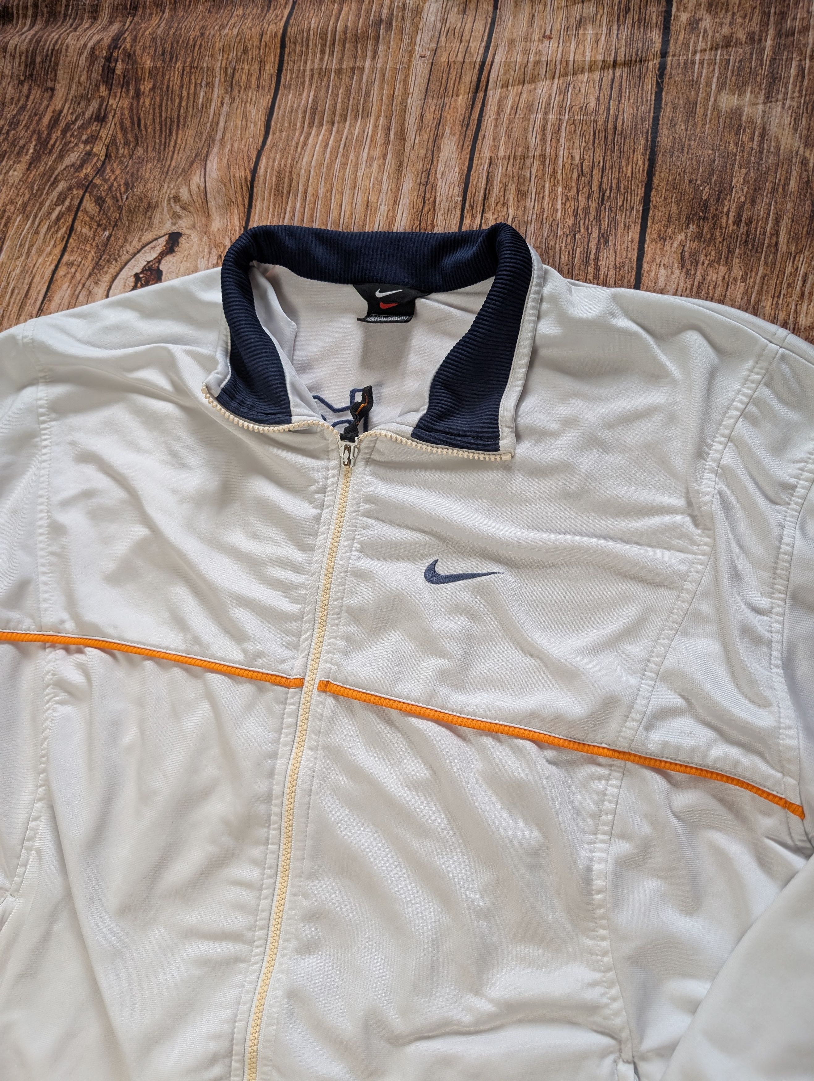 Nike × Vintage White and gold vintage nike windbreaker jacket y2k Size US XL / EU 56 / 4 - 2 Thumbnail