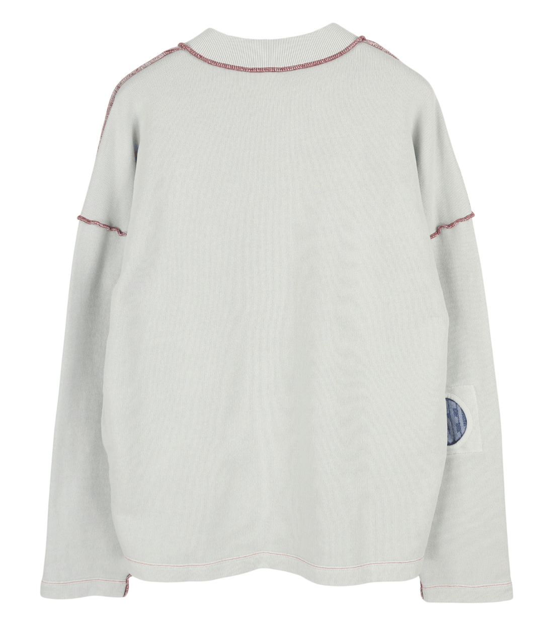 Diesel S-MOLOCK M Light Grey Oversized Crew Neck Sweatshirt 40386 Size US M / EU 48-50 / 2 - 2 Thumbnail