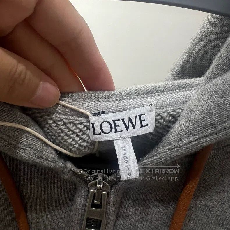Loewe Loewe Grey Logo Zip-Up Hoodie Jacket Size XS / US 0-2 / IT 36-38 - 5 Thumbnail