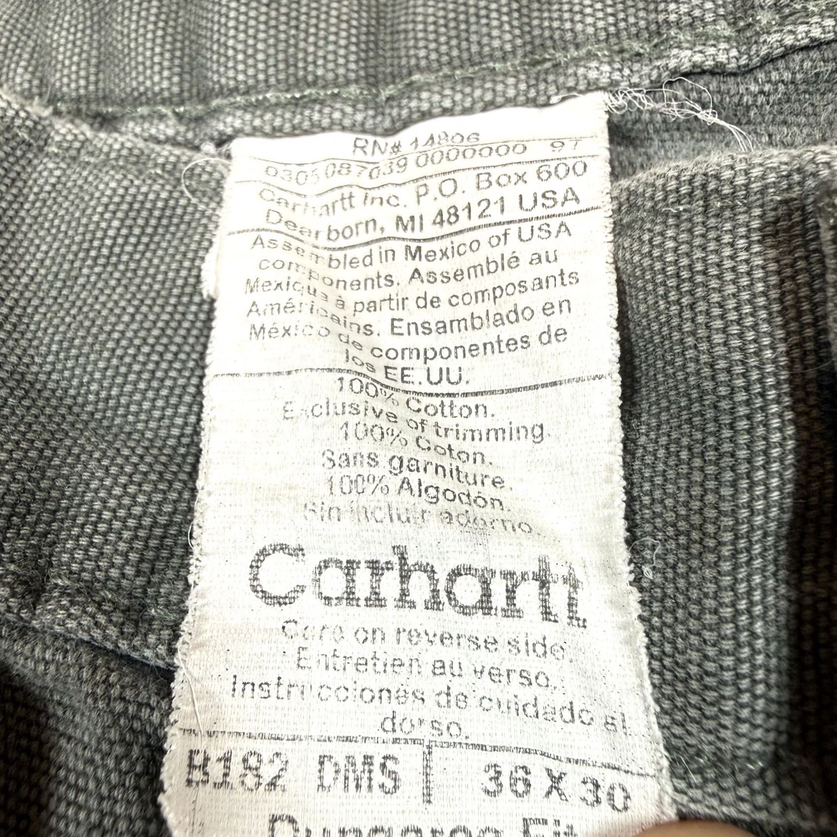 Carhartt VINTAGE Carhartt Pants Mens Green 34x29 Cargo Canvas Dungaree Fit Size US 34 / EU 50 - 5 Thumbnail
