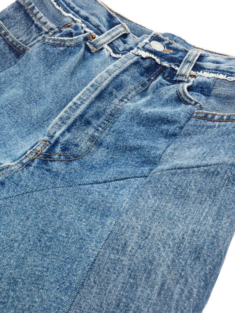 Vetements Vetements SizeXS High-Waisted Patchwork Denim Pants Size US 30 / EU 46 - 4 Thumbnail