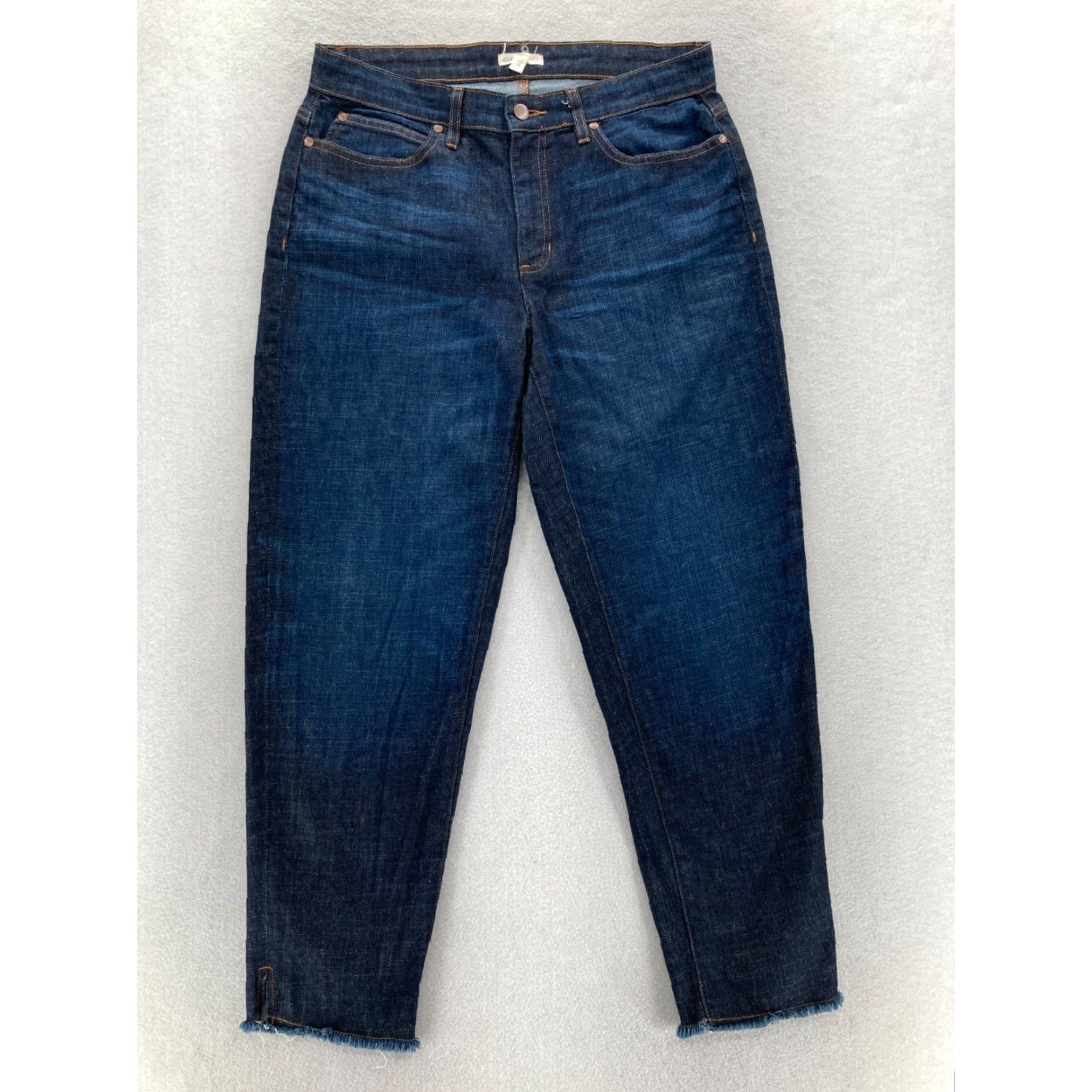 Eileen Fisher Eileen Fisher Jeans Women's 10 Dark Wash Blue Stretch Denim Ankle Regular Size 10 Blue Jeans Size 24" / US 00 / IT 34 - 2 Thumbnail