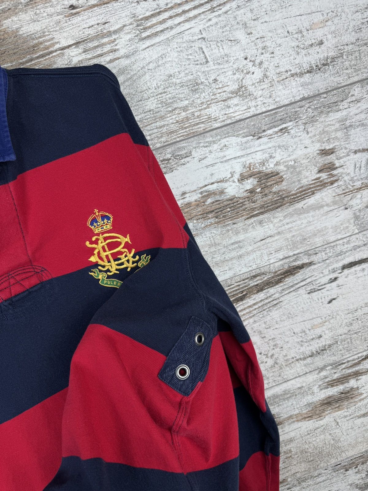 Polo Ralph Lauren Mens Vintage Polo Ralph Lauren rugby sweatshirt jacket rare Size US L / EU 52-54 / 3 - 9 Thumbnail