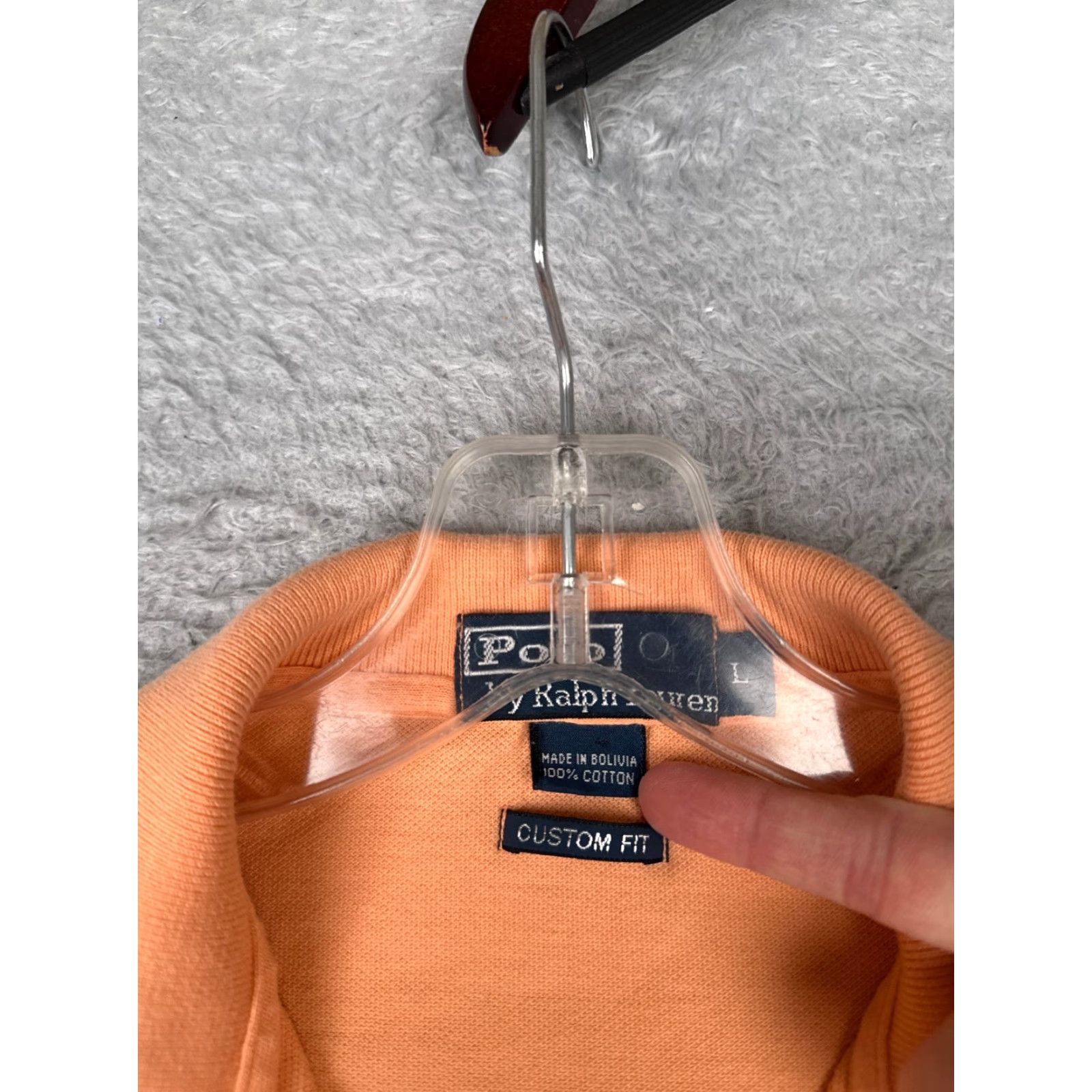 Ralph Lauren VINTAGE Ralph Lauren Polo Shirt Men Large Orange 100% Cotton Custom Fit Polo Shirt Men L Orange Modern American Sports Mens Size US L / EU 52-54 / 3 - 7 Thumbnail