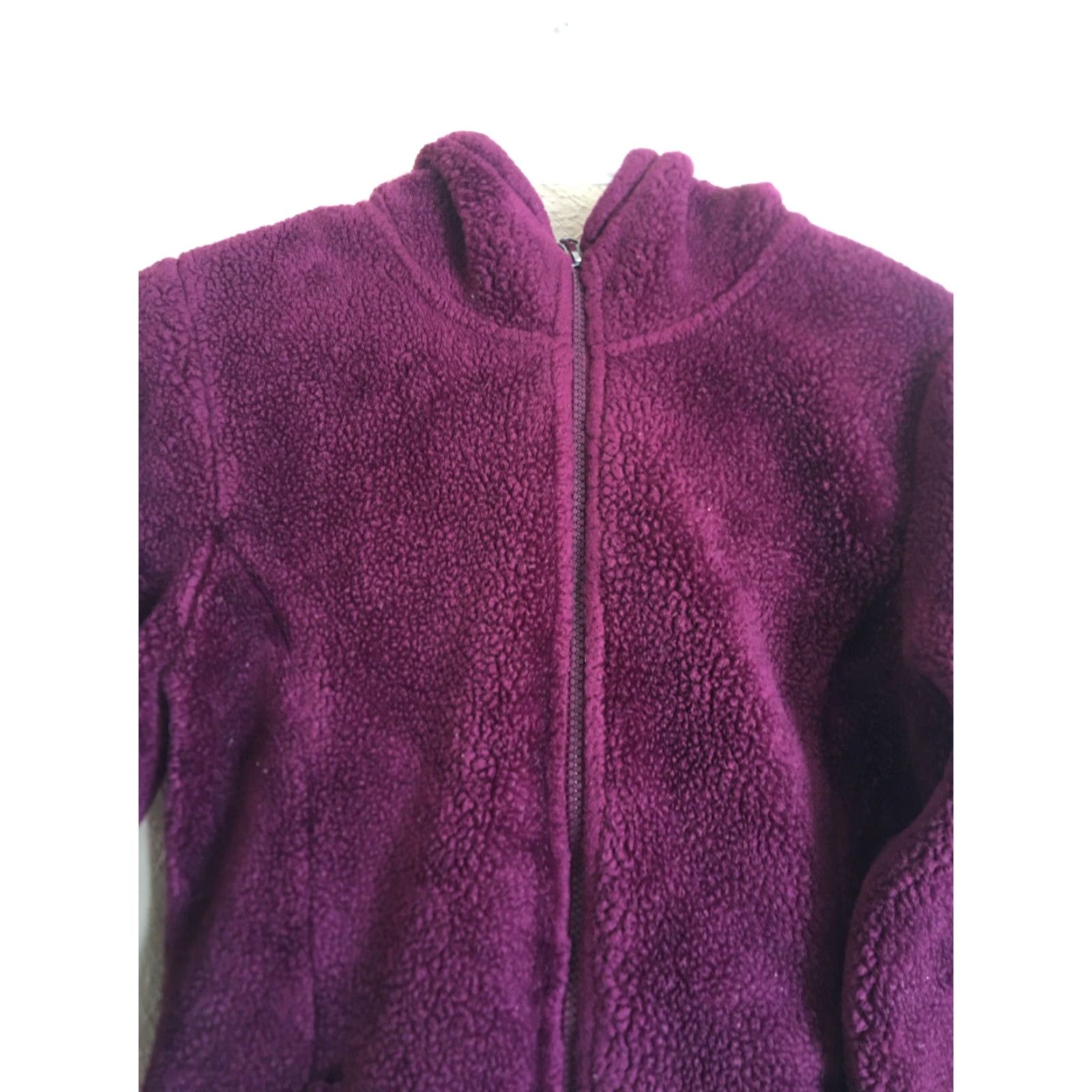Vintage 32 Degrees Heat Women's Hoodie Pullover Full Zip Fleece Sherpa Lined Burgundy Wine S 32 Degrees Heat Activewear Size S / US 4 / IT 40 - 2 Thumbnail
