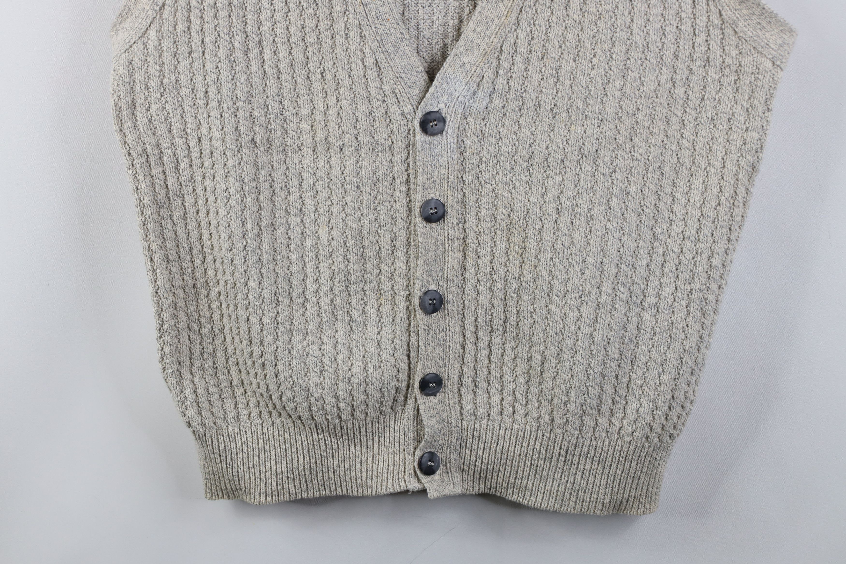 Vintage Vintage 90s Streetwear Cotton Ribbed Knit Sweater Vest USA Size US M / EU 48-50 / 2 - 3 Thumbnail