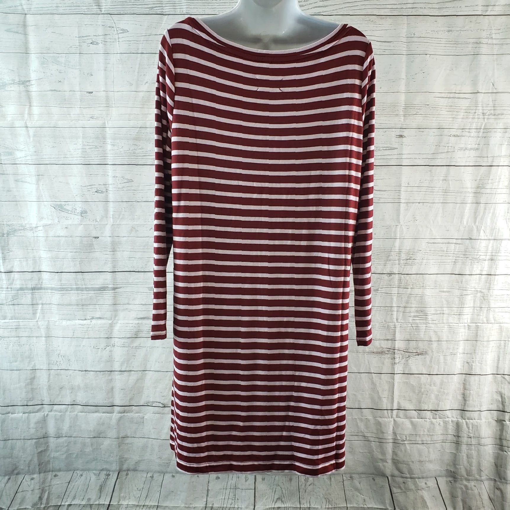 Lou & Grey Lou & Grey Womens Long Sleeve Dress L Striped Rayon Blend Multicolor Casual Mini 90s? Size L / US 10 / IT 46 - 4 Thumbnail