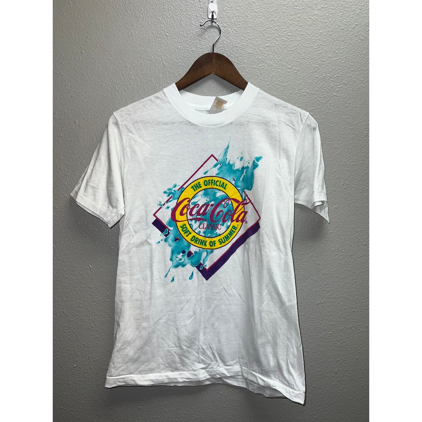Vintage Vintage Coca Cola Shirt Soft Drink Of Summer Coke Tee 80s M Size US S / EU 44-46 / 1 - 1 Thumbnail