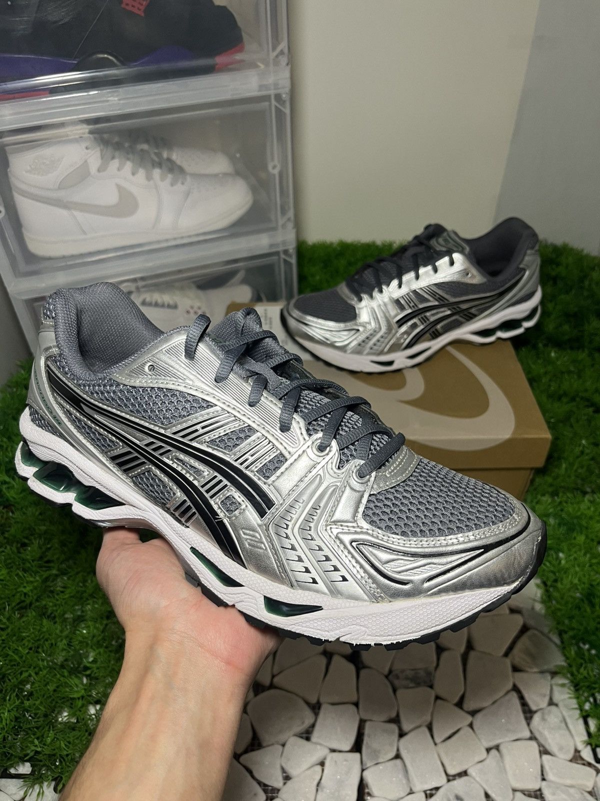 Size 11 Asics Gel-Kayano 14 Jasper Green