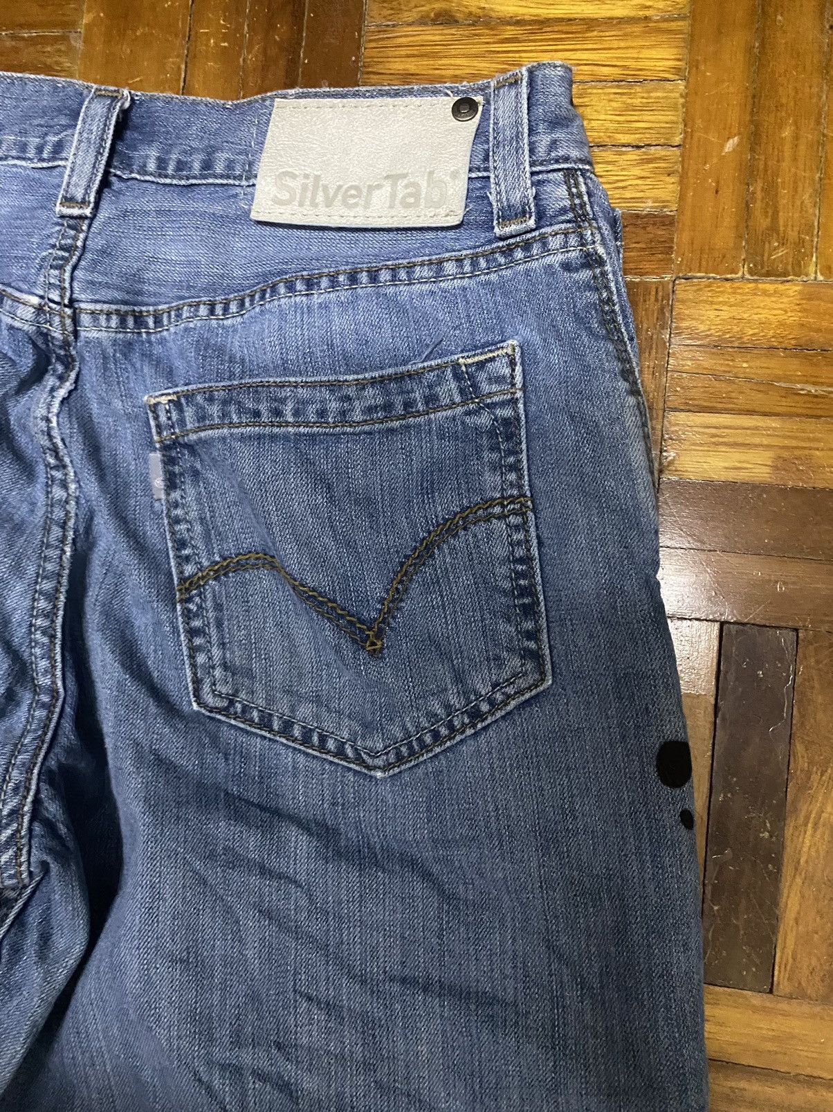 Japanese Brand Baggy Jean Silver Tad Size US 31 - 8 Thumbnail