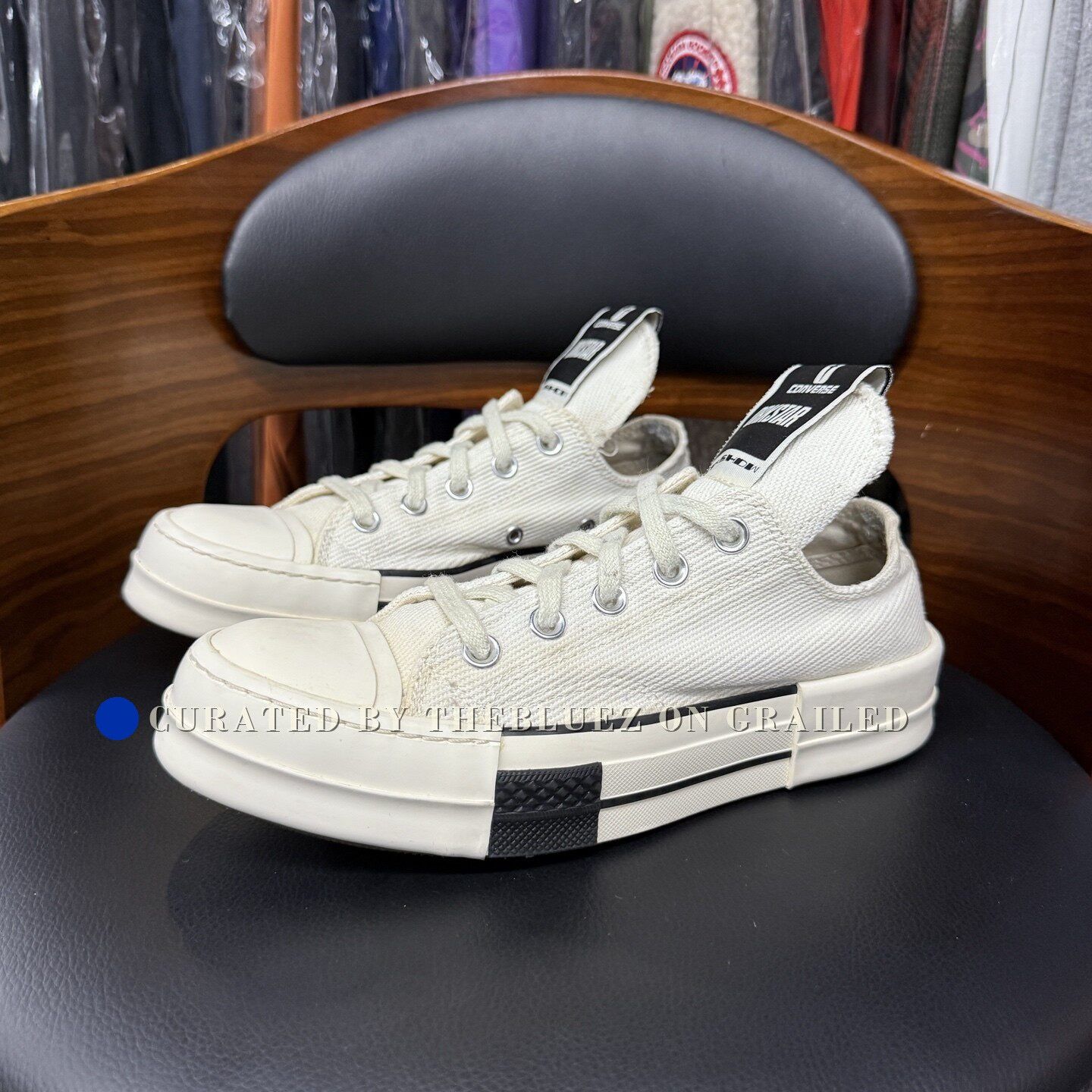 Rick Owens Drkshdw Converse x Ro Drkshdw White Sneakers Size US 6.5 / IT 36.5 - 1 Thumbnail