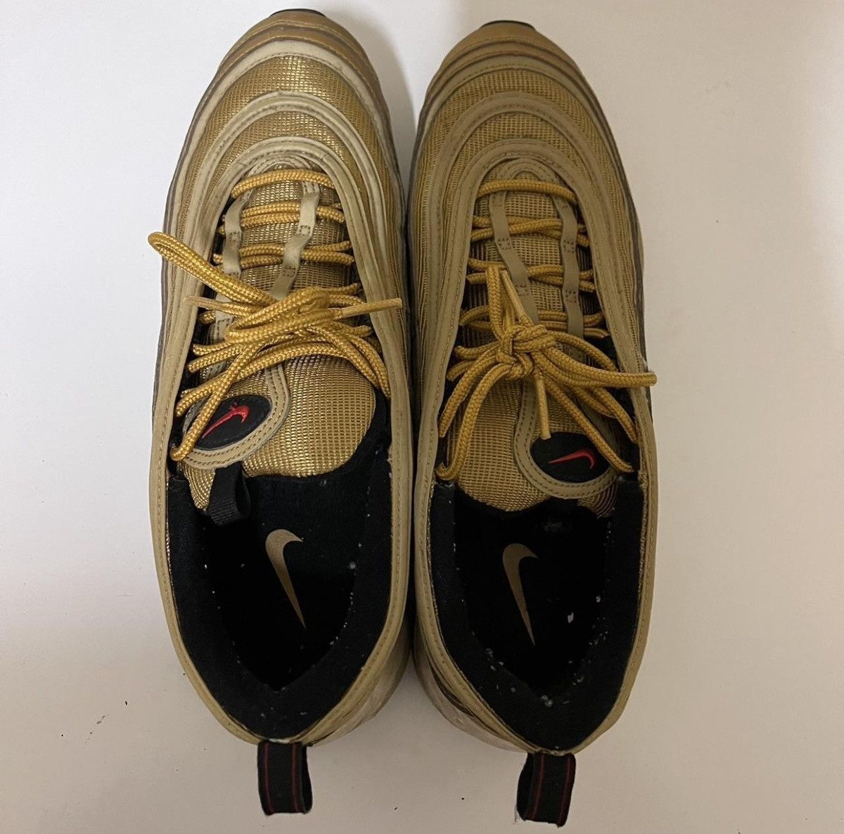 Nike Nike Air Max 97 Metallic Gold Size US 11.5 / EU 44-45 - 5 Thumbnail