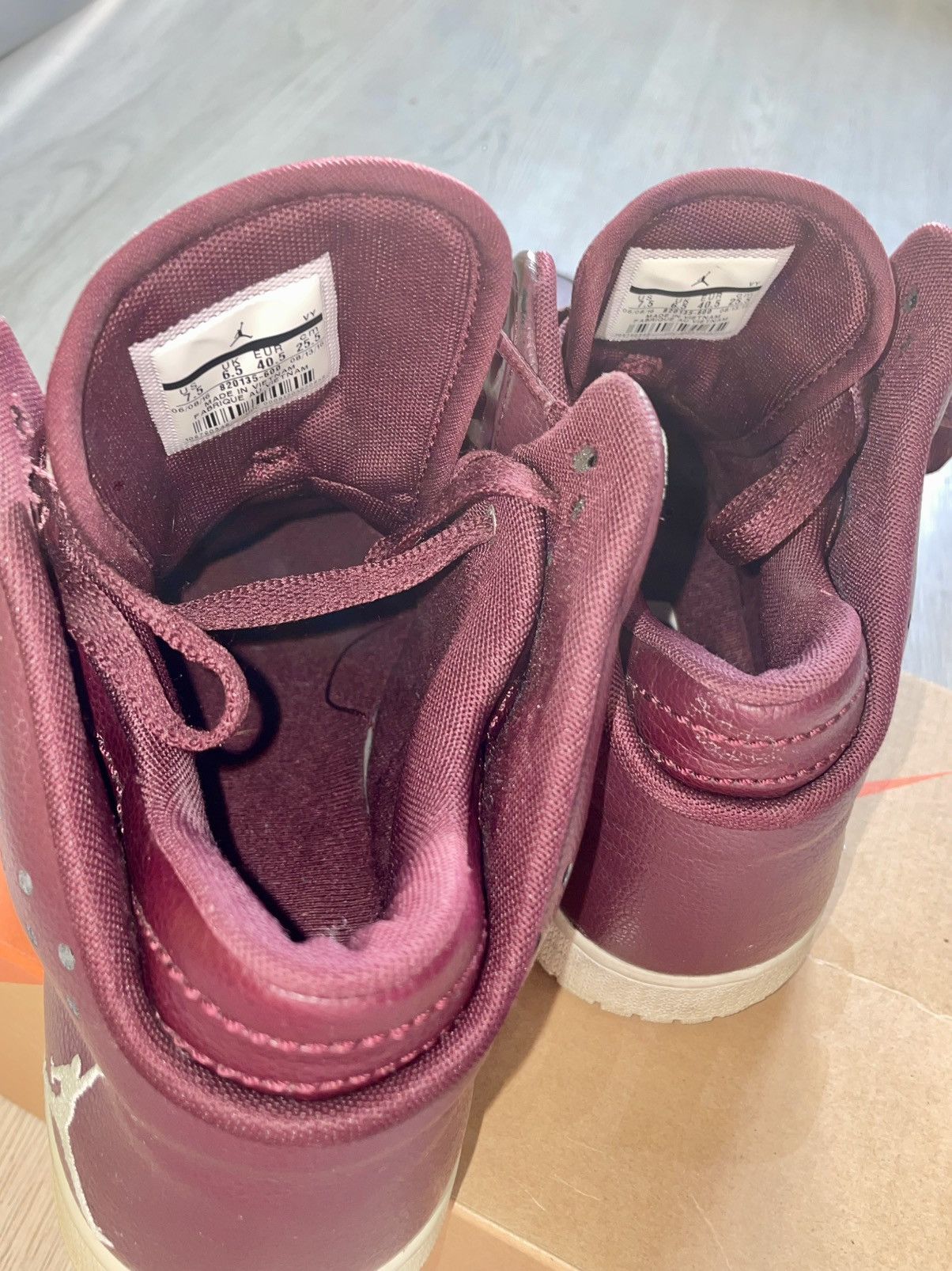 Jordan Brand × Nike Air Jordan 1 Flight 4 Night Maroon Sneakers Size US 7.5 / EU 40-41 - 4 Thumbnail