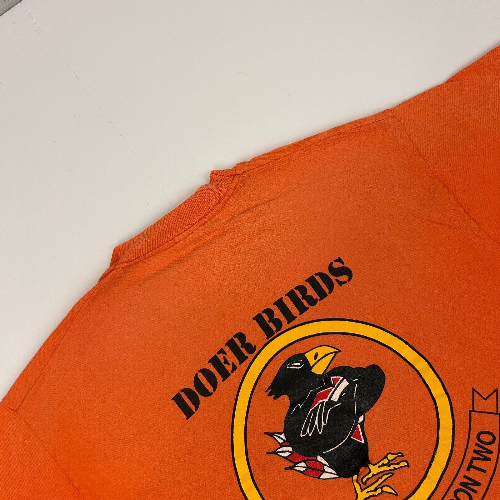 Fruit Of The Loom Vintage VT-2 Doerbirds T Shirt US Navy Training Orange L Size US L / EU 52-54 / 3 - 6 Thumbnail