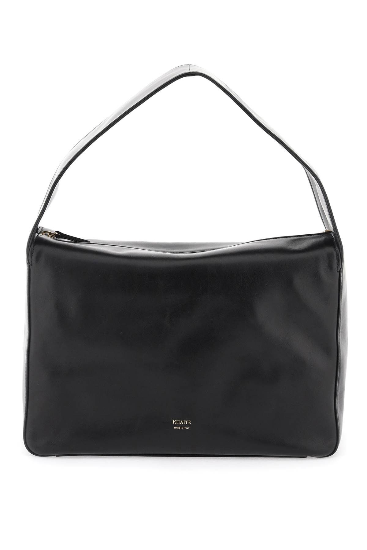 Elena Studded Leather Shoulder Bag in Brown - Khaite