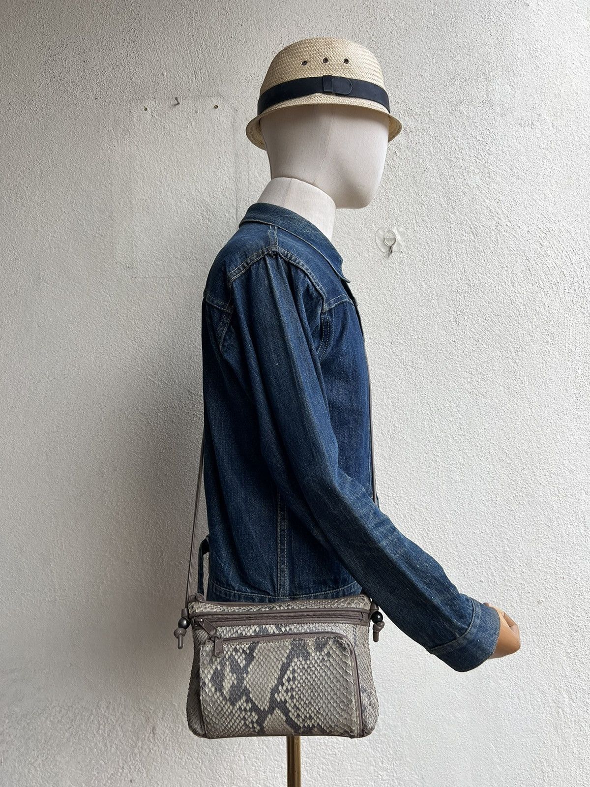Leather Vintage Arukan Japan Python Snakeskin Leather Bag Mini Size ONE SIZE - 22 Thumbnail