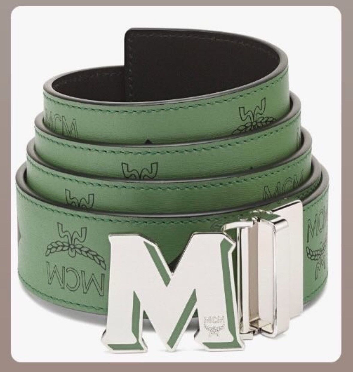 MCM MCM Green Loden Frost Monogram Belt Size ONE SIZE - 3 Thumbnail