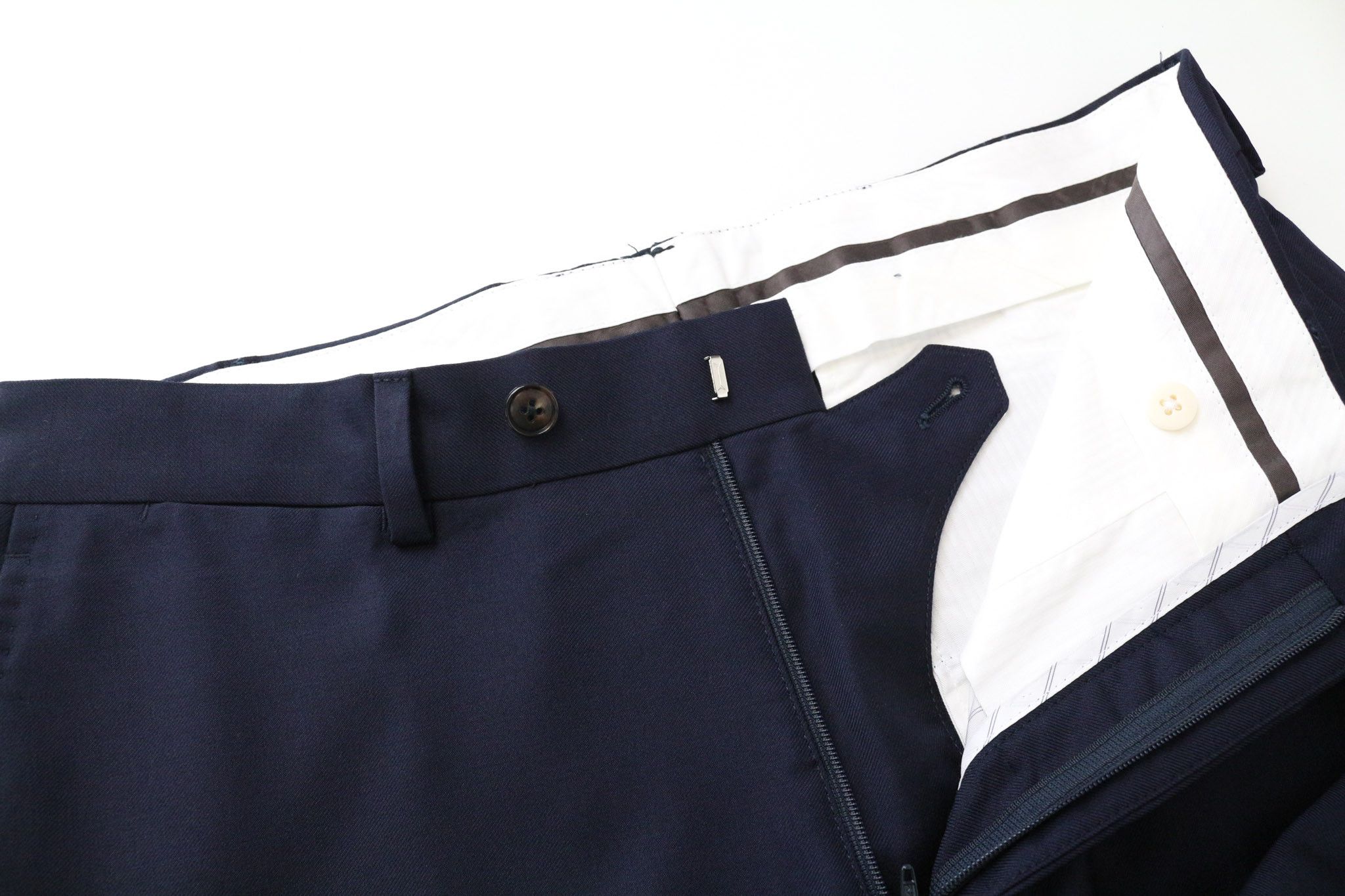 Suitsupply BRESCIA UK36R Blue Wool Lined Trousers 75183 Size 36R - 3 Thumbnail