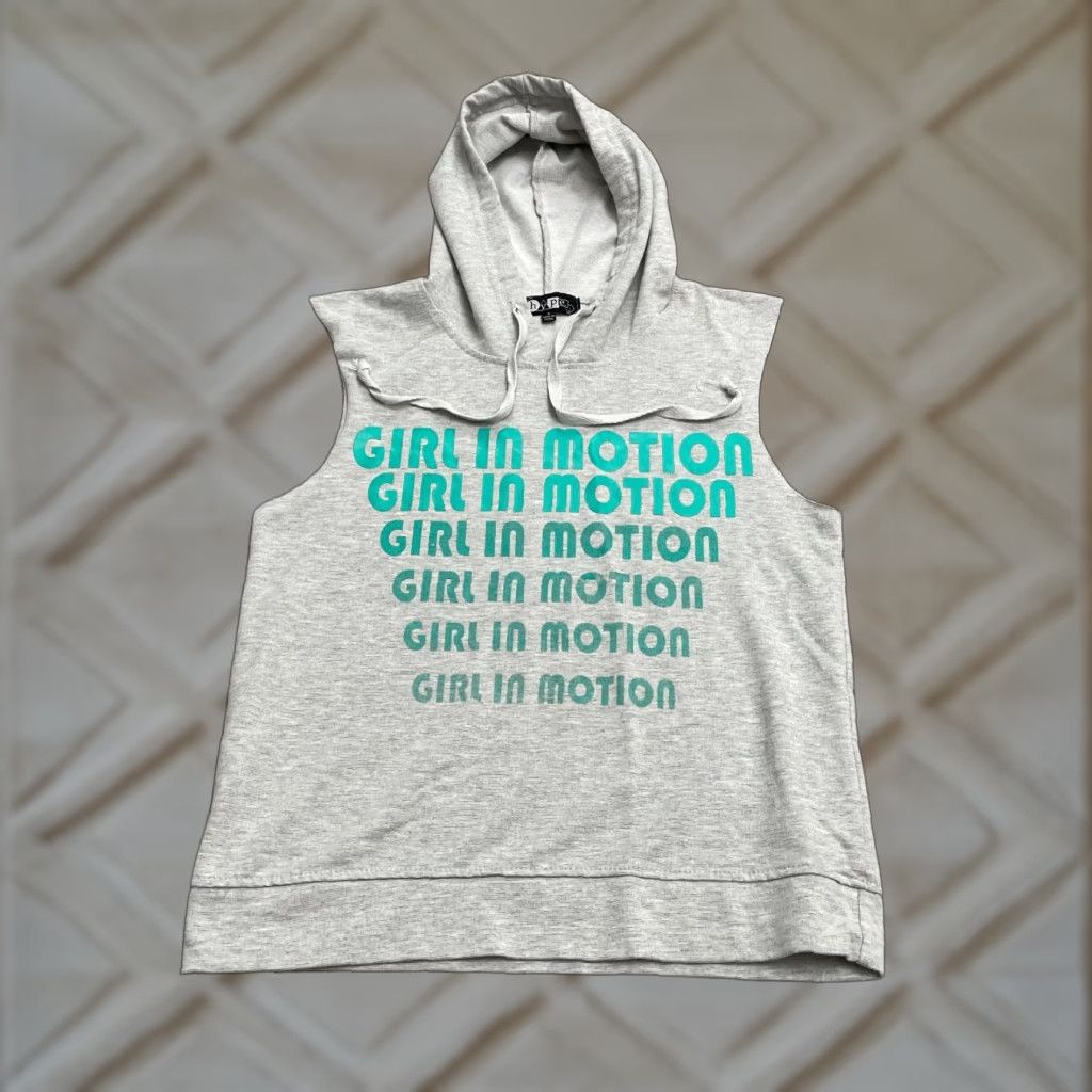 Vintage Hype Graphic Hoodie Sweatshirt Womens Small Gray Muscle Cut Off Casual Pullover Size M / US 6-8 / IT 42-44 - 1 Thumbnail