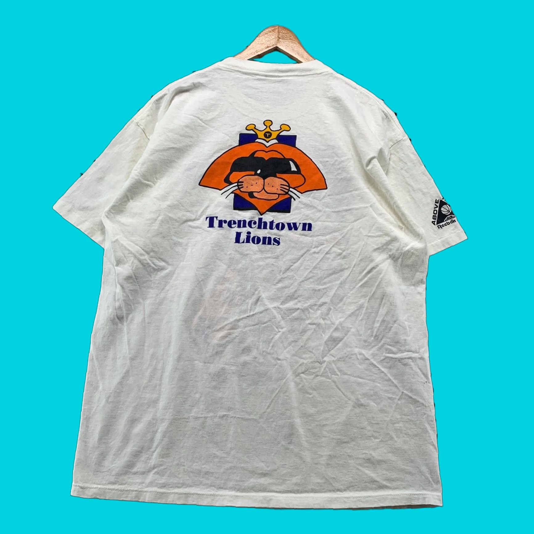 Vintage Vintage Above The Rim Dr Ed Mon Shirt Mens XL White Single Stitch Hoop Wear ATR Size US XL / EU 56 / 4 - 1 Thumbnail
