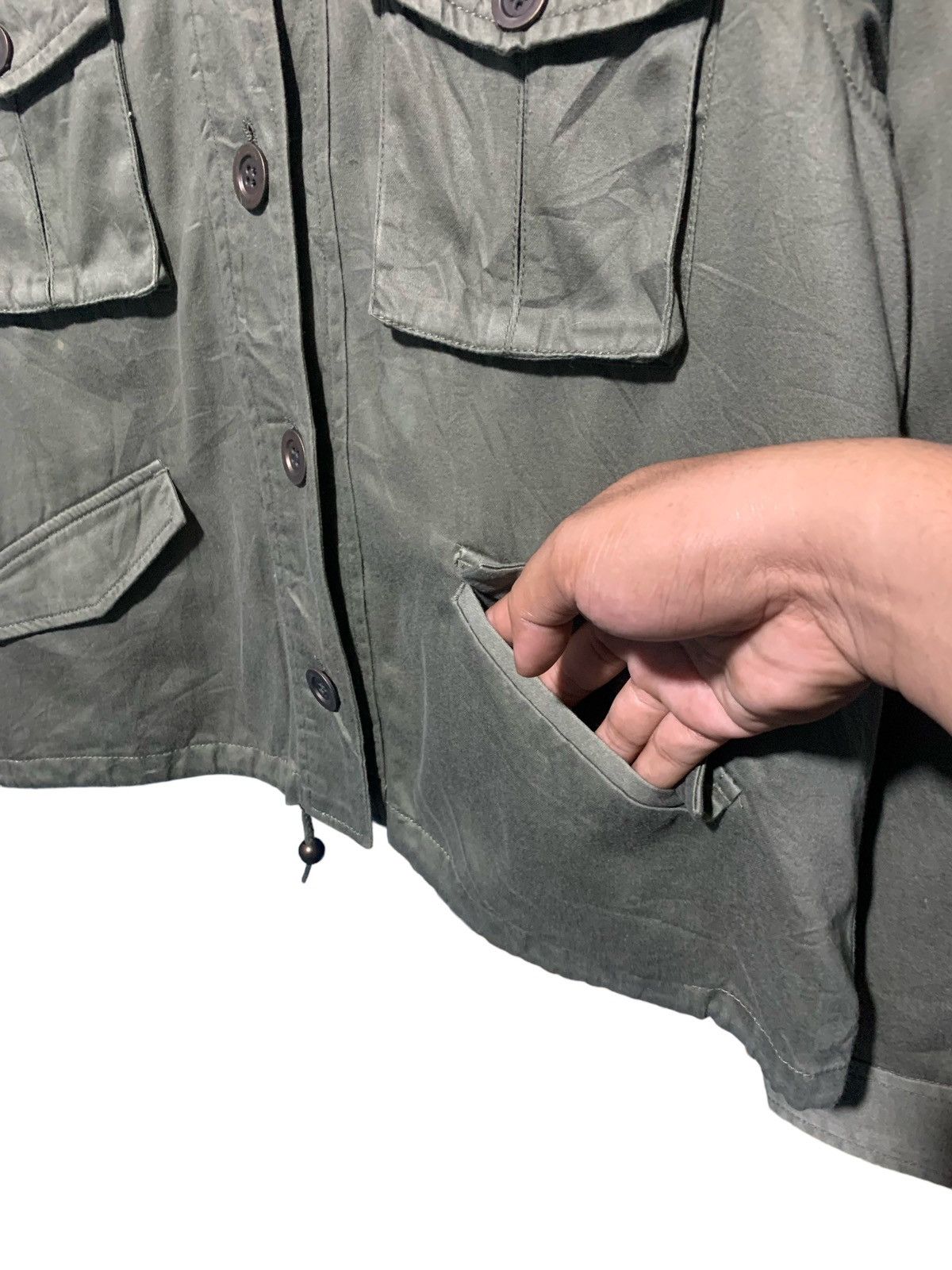 If Six Was Nine × LOWRYS FARM × Le Grande Bleu (L.G.B.) 2000s Lowrys Farm military green rabbit fur jacket Size US M / EU 48-50 / 2 - 8 Thumbnail