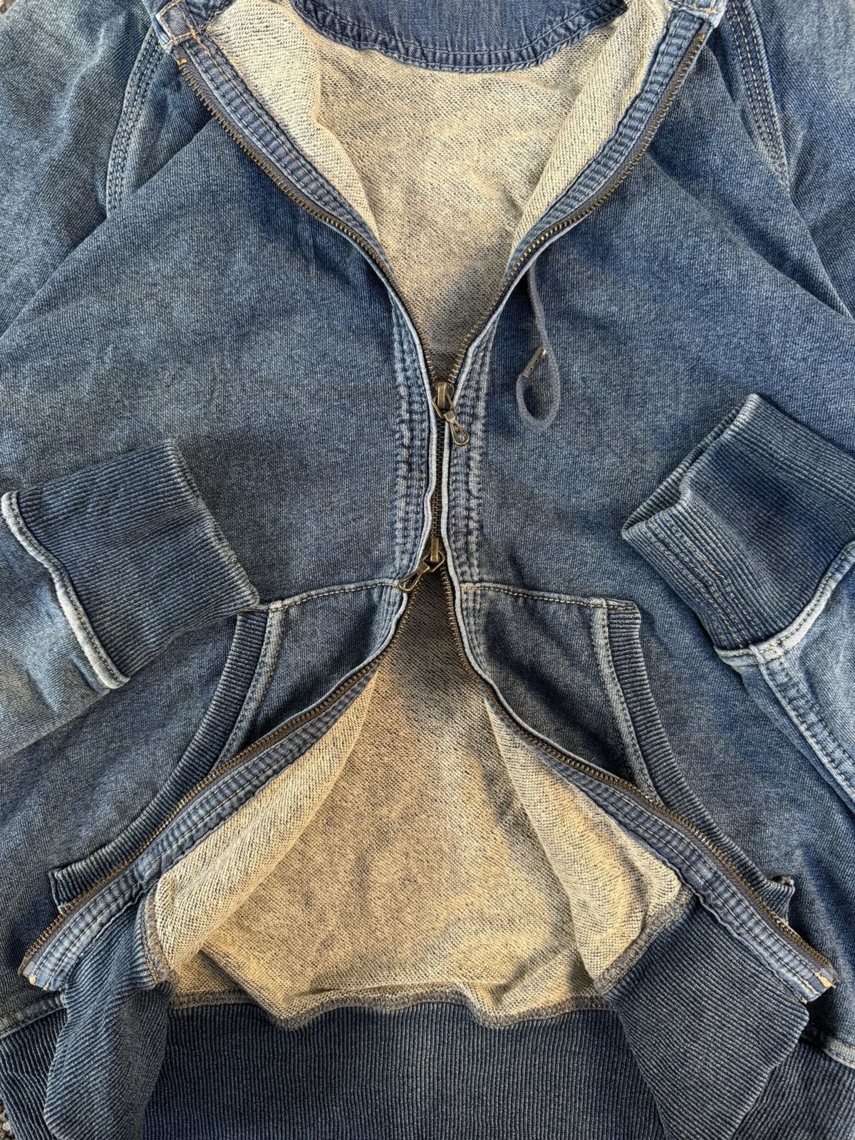 GOA GOA Supply Overwashed Denim Zip-up Hoodie Size US S / EU 44-46 / 1 - 4 Thumbnail