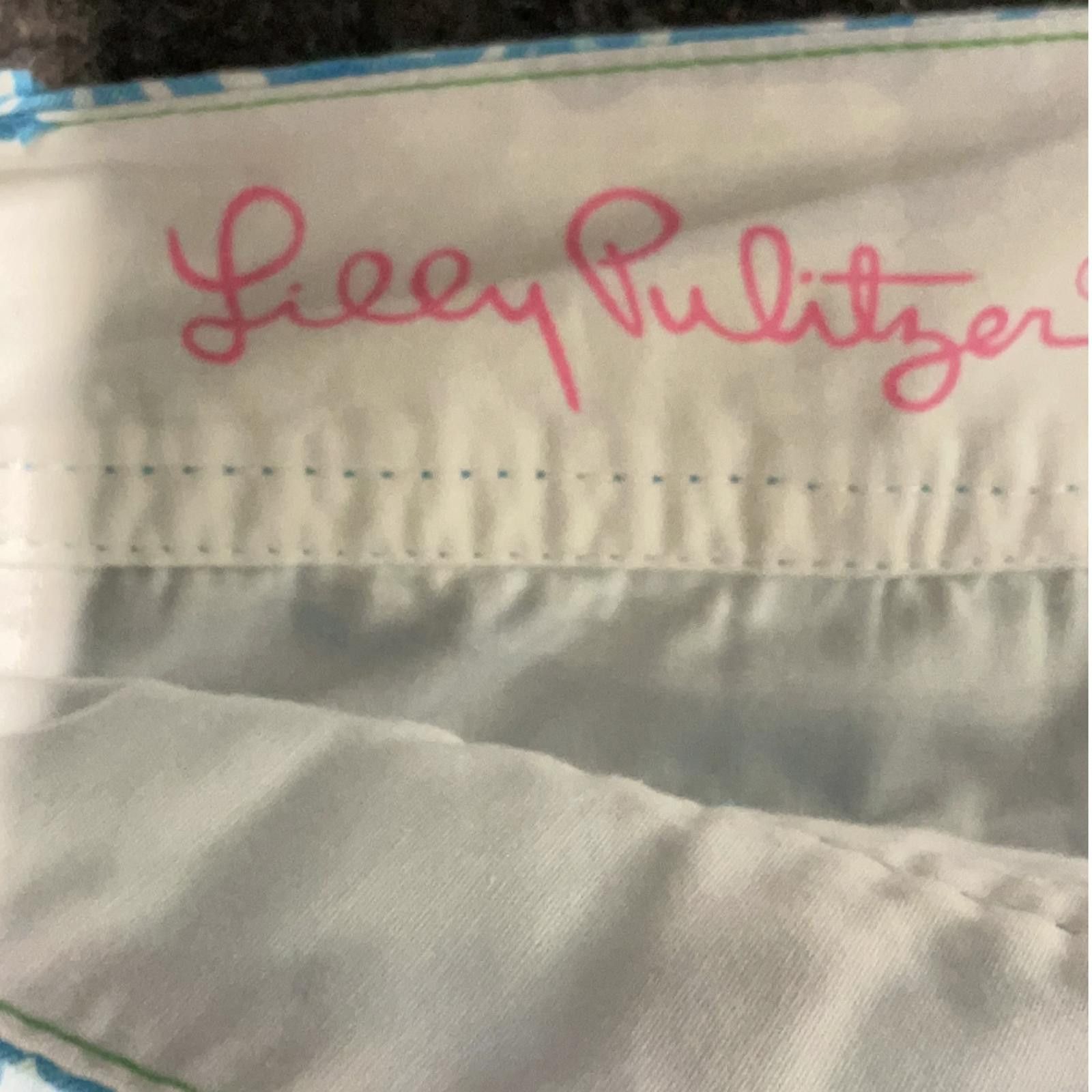 Other Lilly Pulitzer Size 4 Blue Paisley Print Cotton Shorts Size 27" / US 4 / IT 40 - 3 Thumbnail