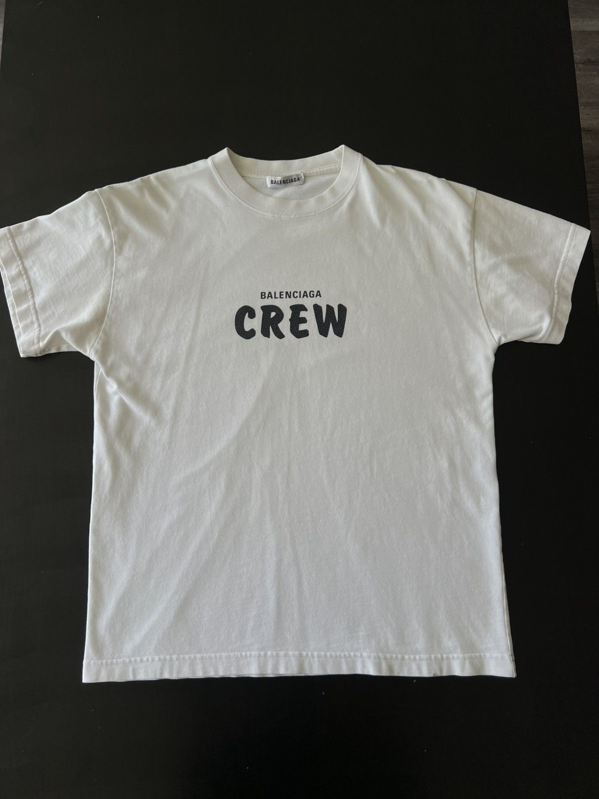 Balenciaga Balenciaga “CREW” Logo T-Shirt Size US S / EU 44-46 / 1 - 1 Thumbnail