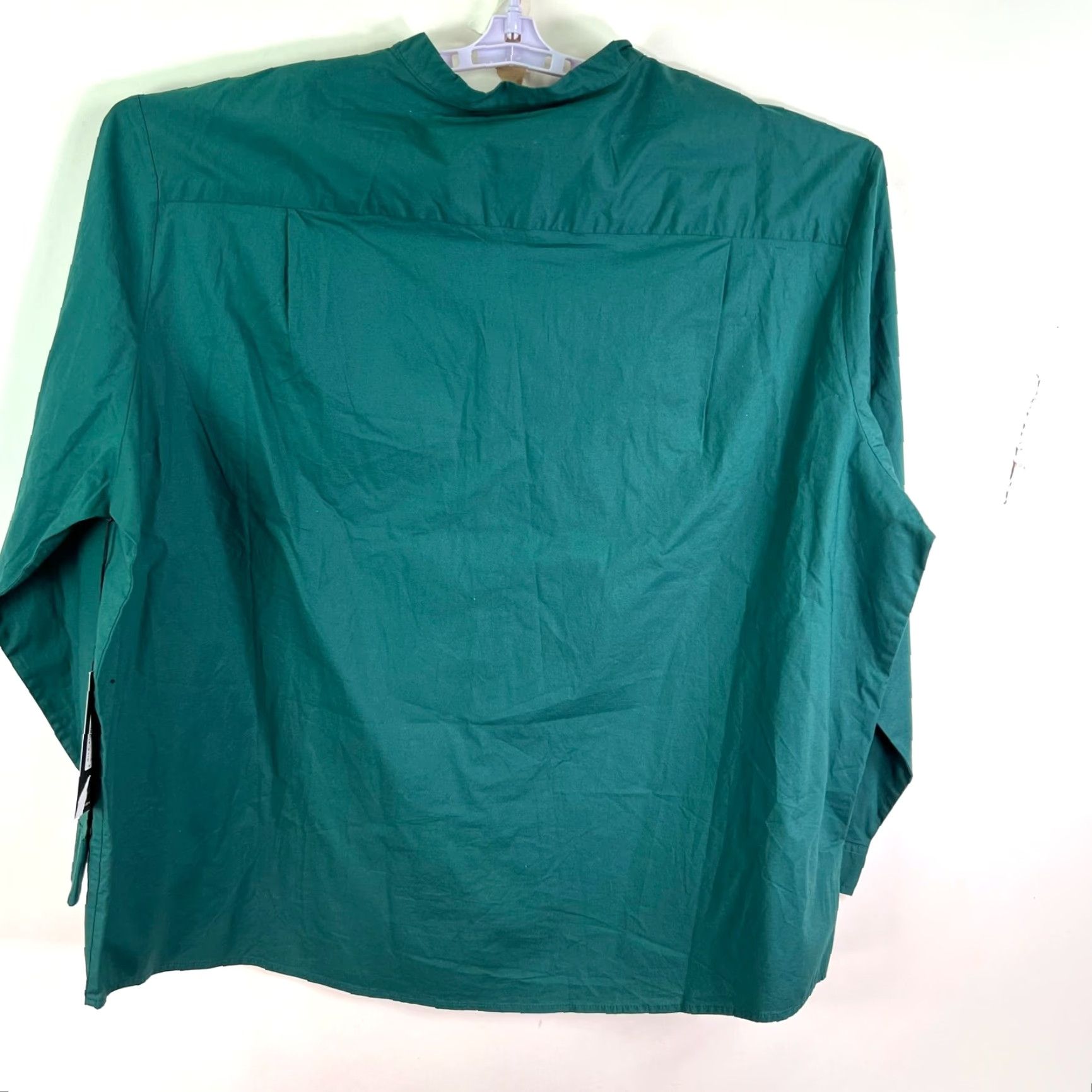 Vintage Shaquille O'Neal Mens Button-Up Shirt Long Sleeve Green 3XL Band Collar Cotton Blend Solid 3XL Mens Dress Shirt Size 48R - 6 Thumbnail