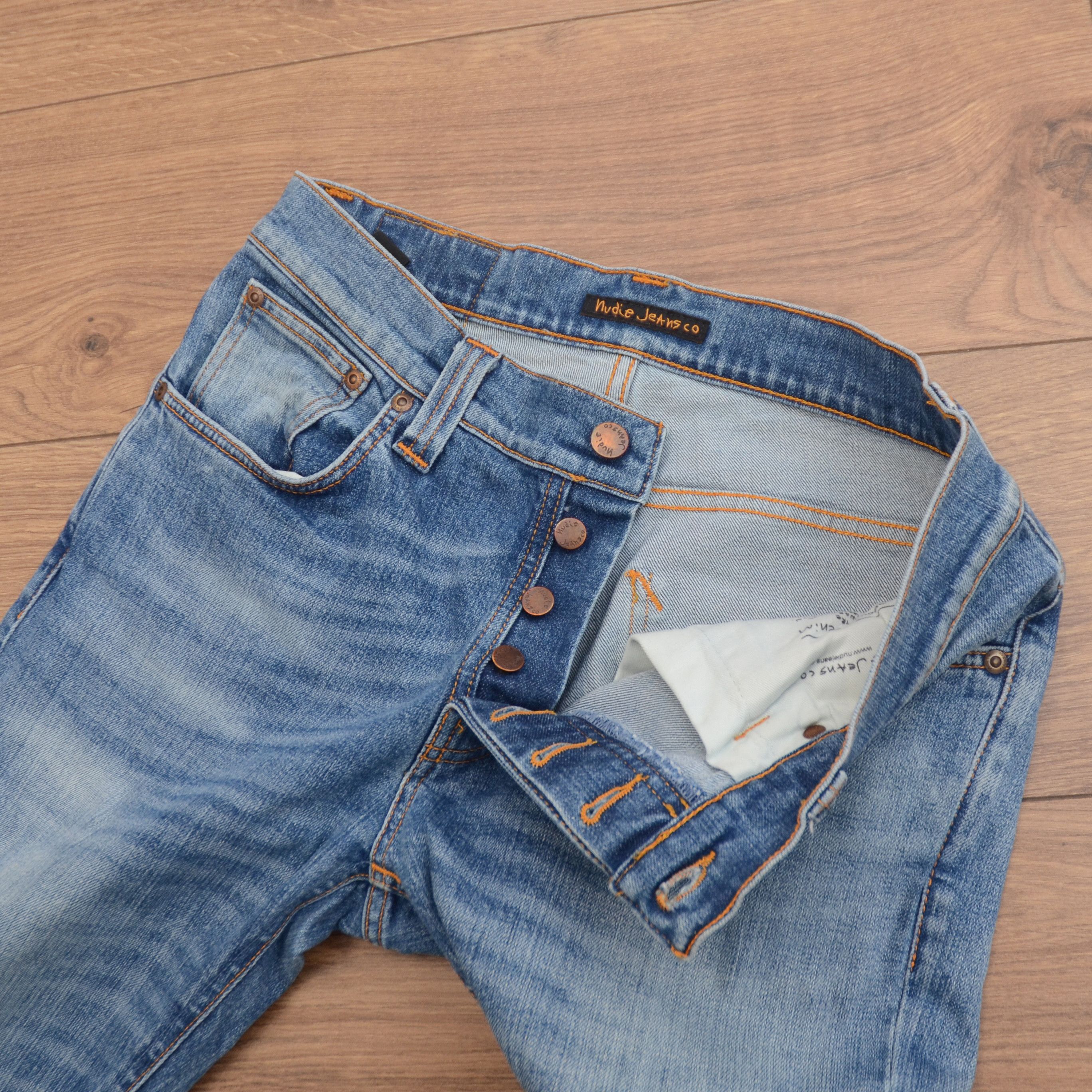 Nudie Jeans Nudie Jeans Steady W31 L34 faded Denim Button Fly Thim Size US 31 - 11 Thumbnail