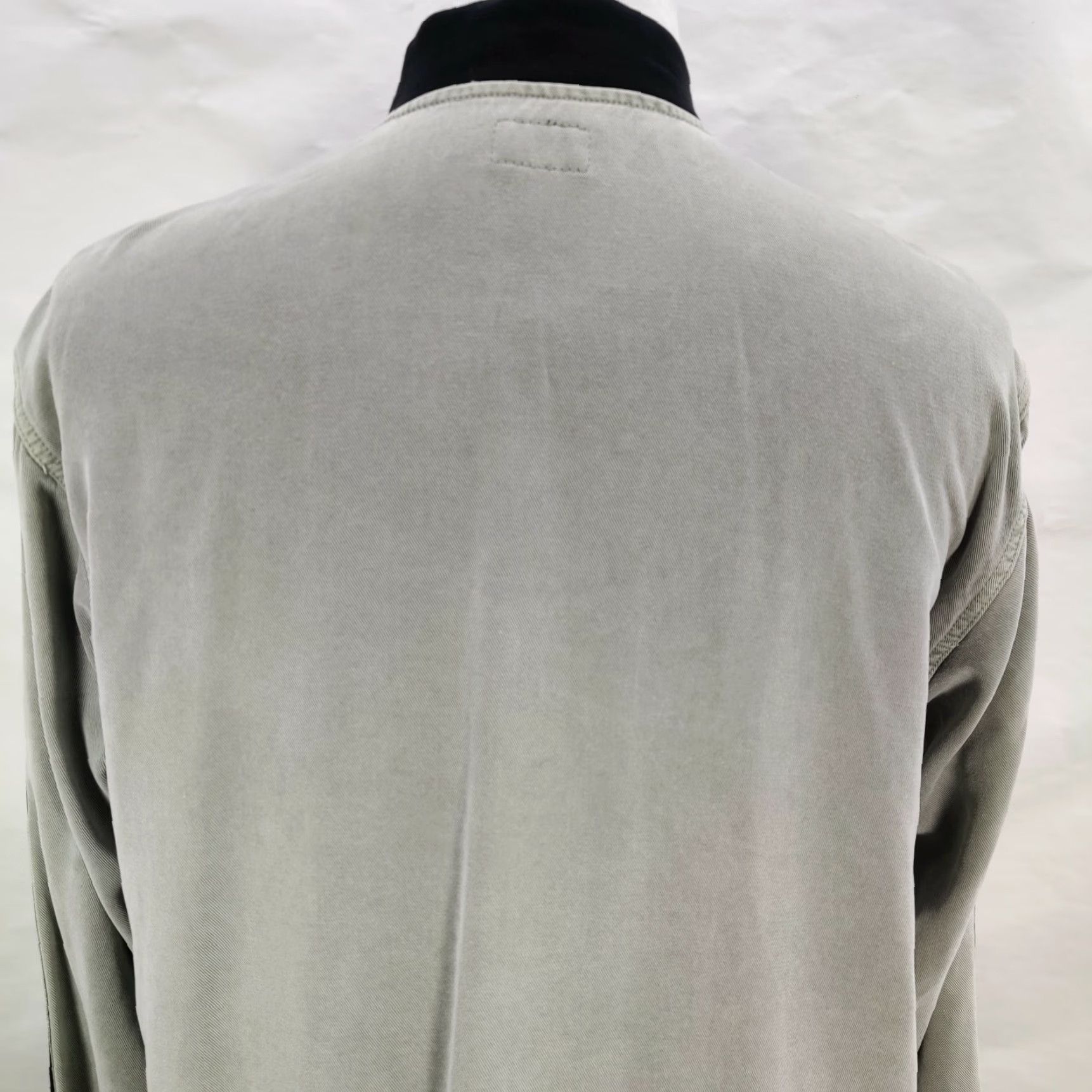 Hudson HUDSON Jeans Bomber Jacket Gray Size M Mens Full Zip Stripes Stand-Up Collar Regular Adults Size US 31 - 7 Thumbnail