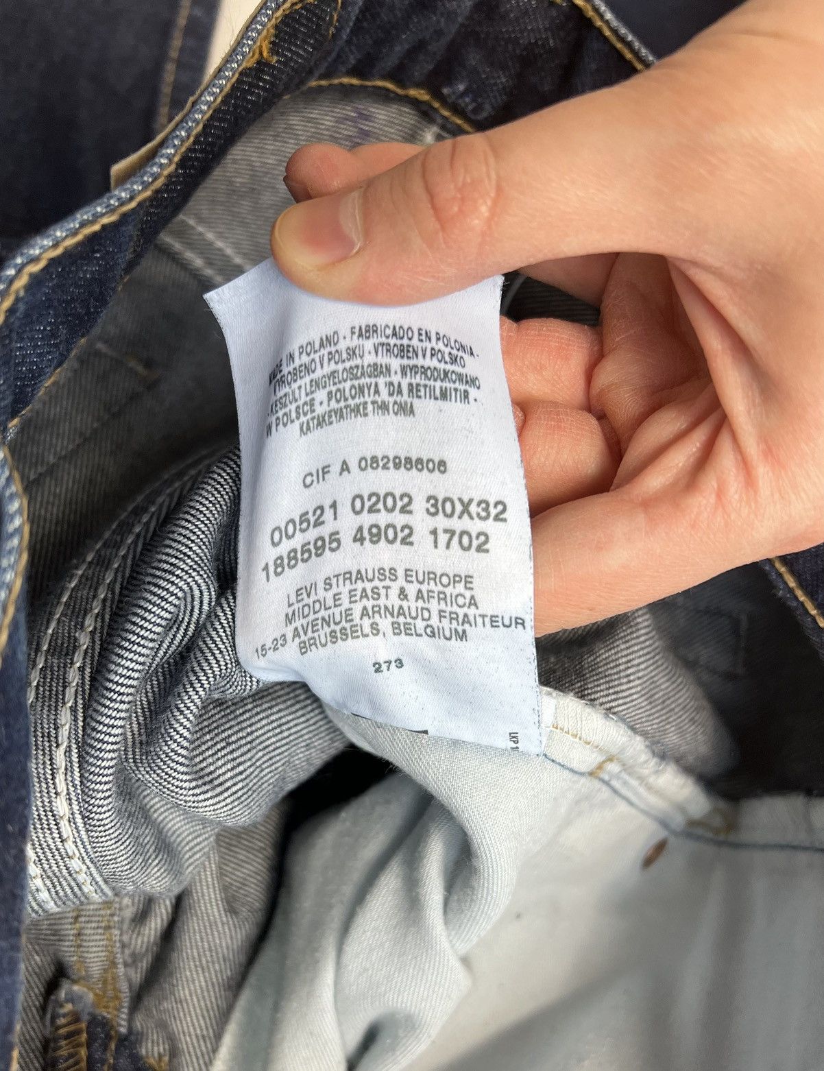 Levi's Pants Levi’s 521 Jeans Dark Blue Red Tab Size US 32 / EU 48 - 4 Thumbnail