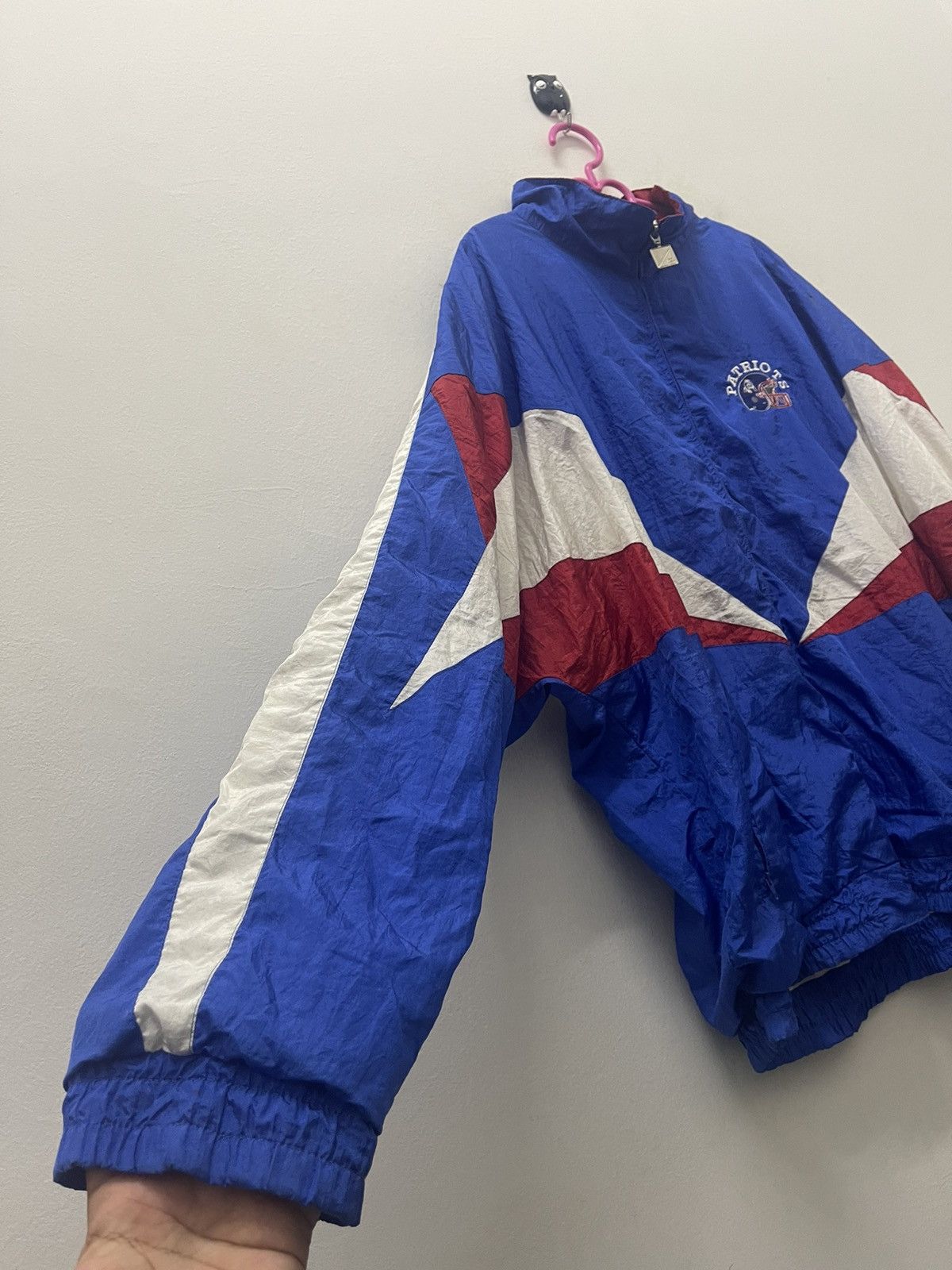 Vintage Rare Vintage PATRIOTS Nylon Overlay Jacket Size US XL / EU 56 / 4 - 2 Thumbnail