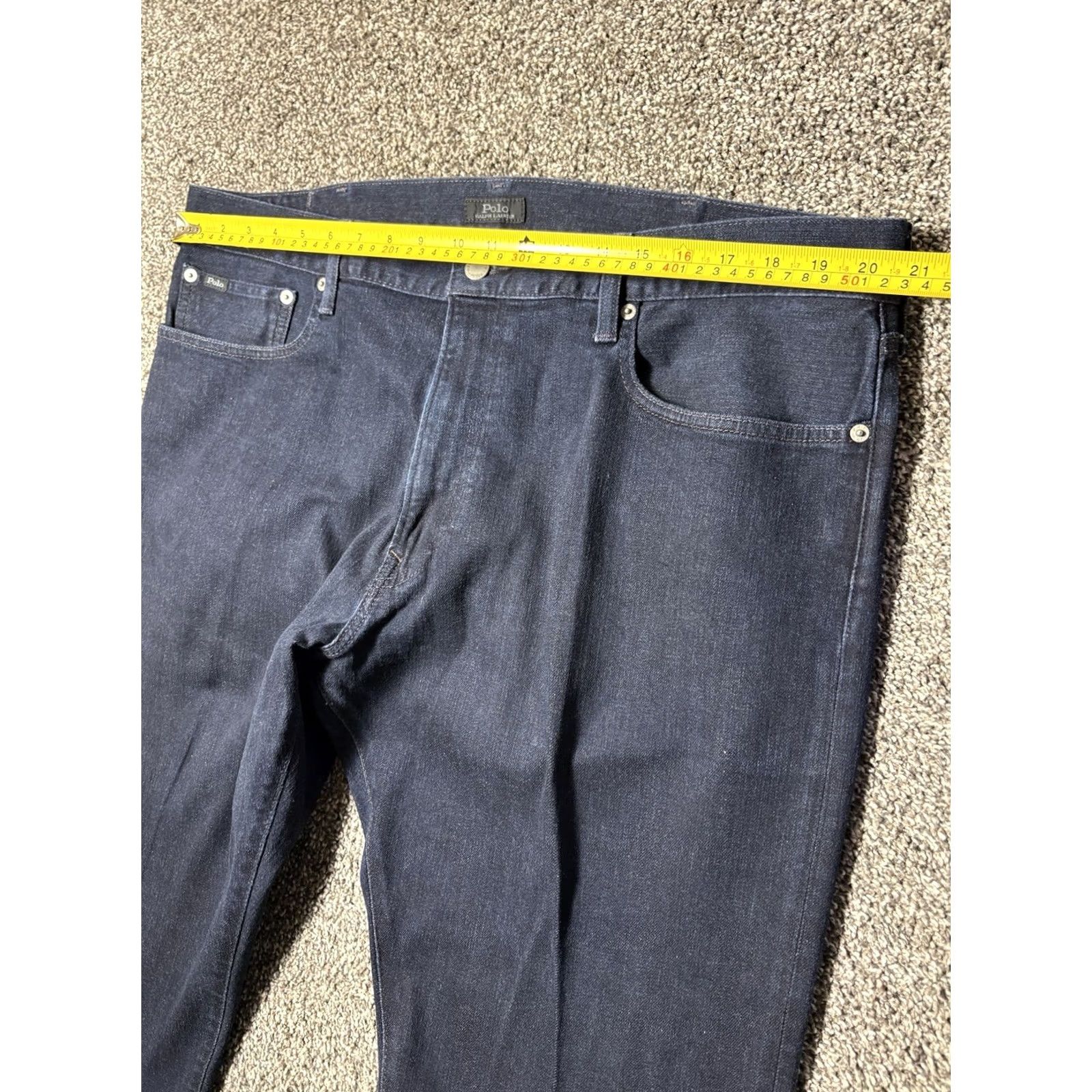Polo Ralph Lauren VINTAGE Polo Ralph Lauren Hampton Jeans Mens 40x32 Relaxed Fit Straight Dark Wash Size US L / EU 52-54 / 3 - 6 Thumbnail