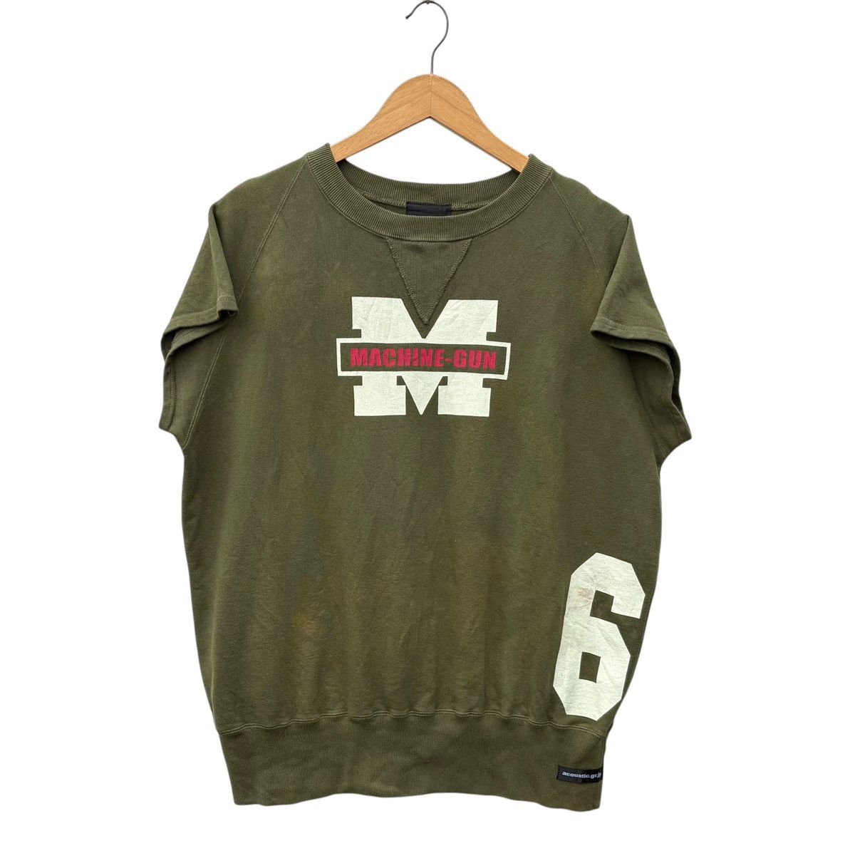 Japanese Brand Acoustic Japan Sleeveless Machine Gun Logo Faded Sweatshirt Size US L / EU 52-54 / 3 - 1 Thumbnail