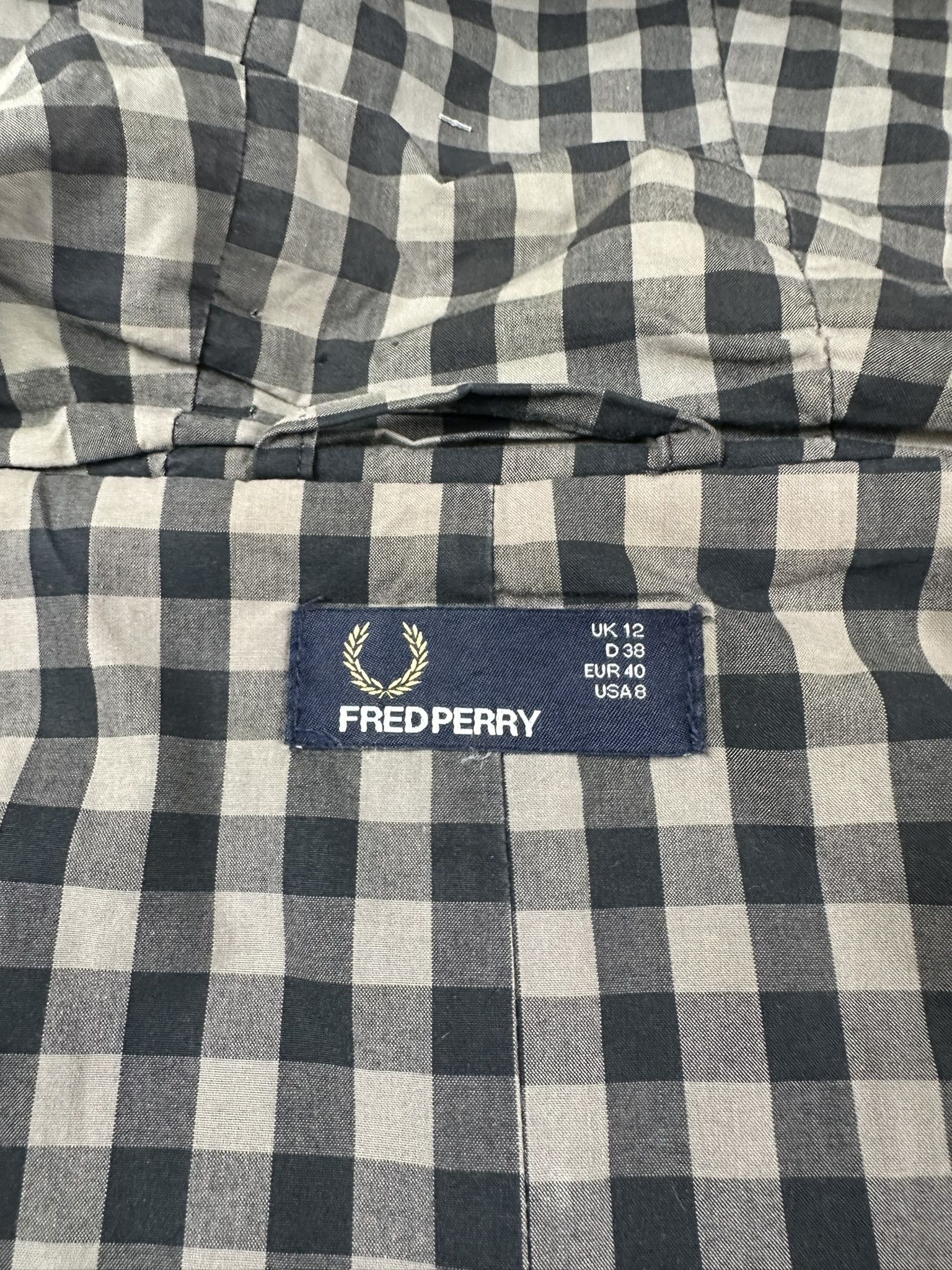 FRED Fred Perry Waxed Wind Rain Raincoat Coat Size L / US 10 / IT 46 - 11 Thumbnail