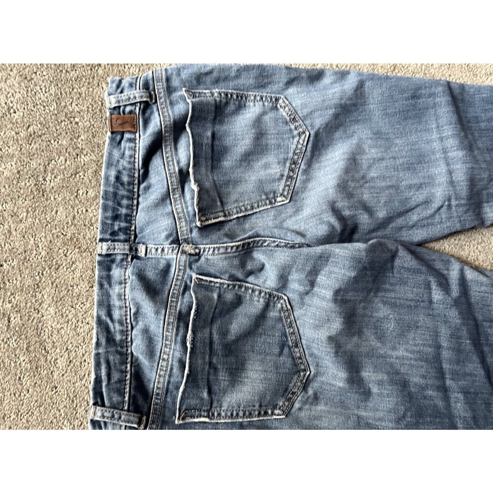 Vintage Vera Wang Simply Vera Women's Jeans Capri 2P Medium Wash Blue Denim 5-Pocket Regular Cap ris e Petite Women Size 26" / US 2 / IT 38 - 4 Thumbnail