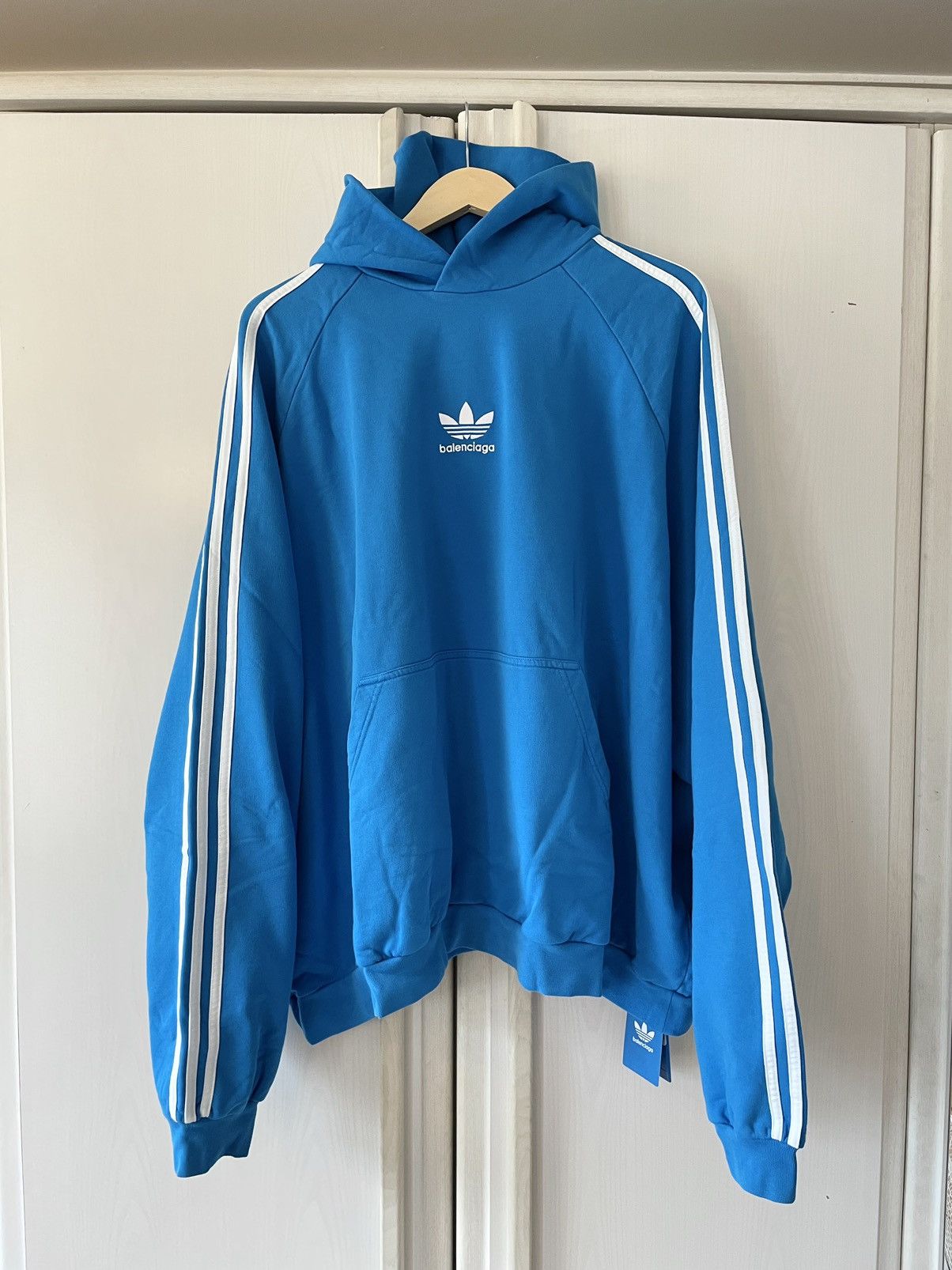 Adidas × Balenciaga Adidas Large Fit Stripes Hoodie (3) Size US L / EU 52-54 / 3 - 1 Thumbnail