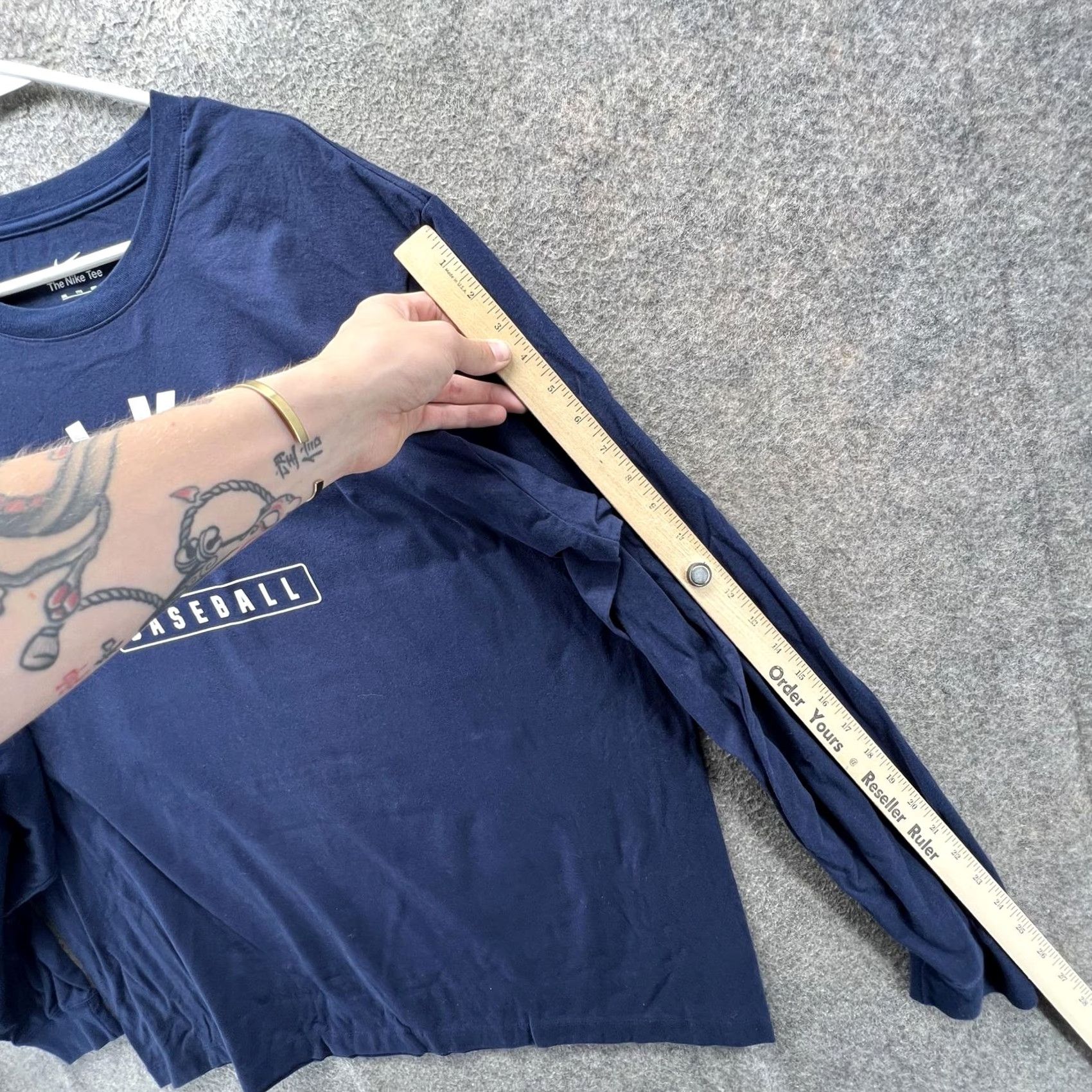 Nike Nike Shirt Mens 2XL Blue Baseball Logo Graphic Long Sleeve Tee Size US XXL / EU 58 / 5 - 2 Thumbnail
