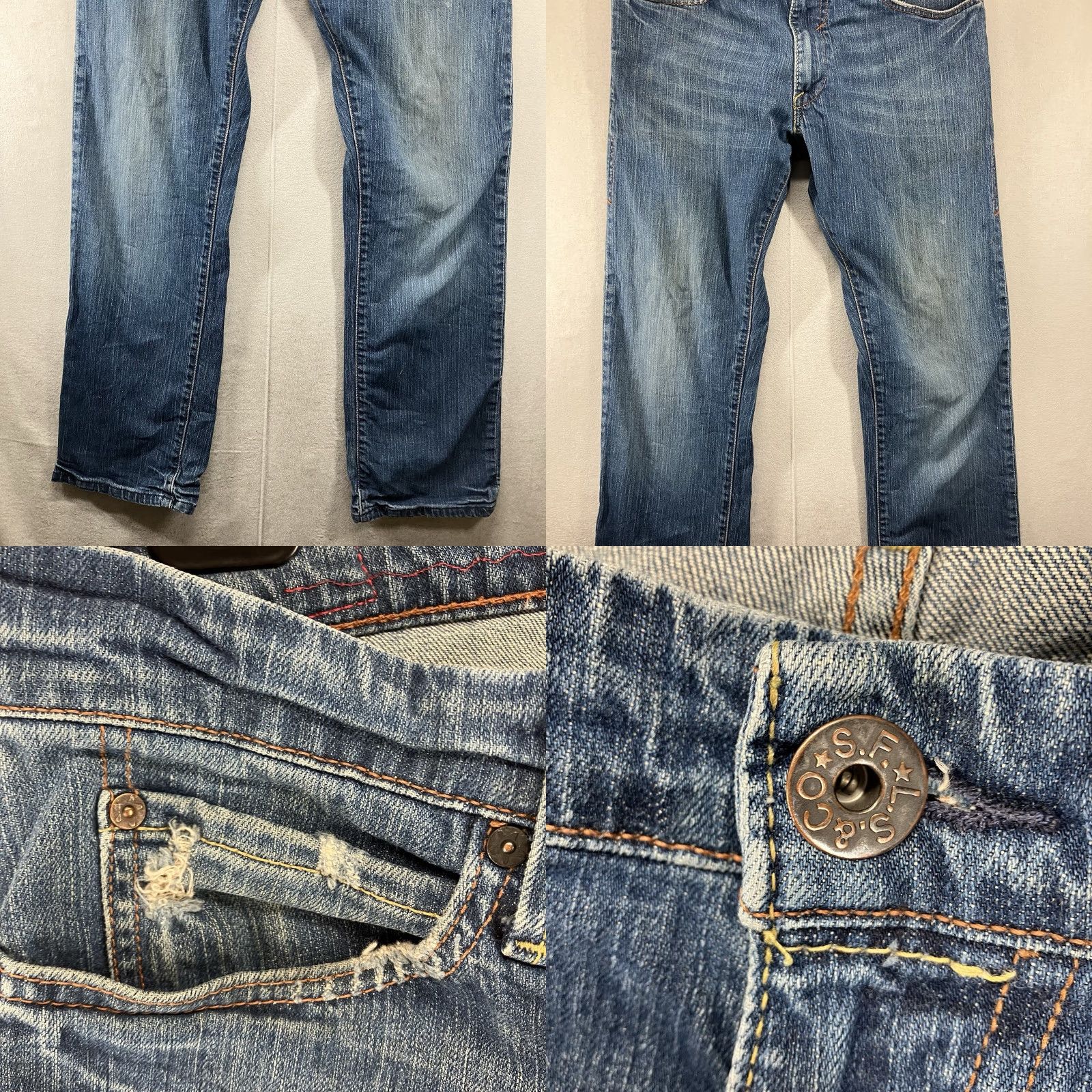 Levi's VTG Levi's Red Collection Jeans Mens 34x32 Blue Medium Wash Slim Straight Denim Bar? 5-Pocket Retro USA Classic Vintage Leather Patch Womens? Size US 34 / EU 50 - 8 Thumbnail