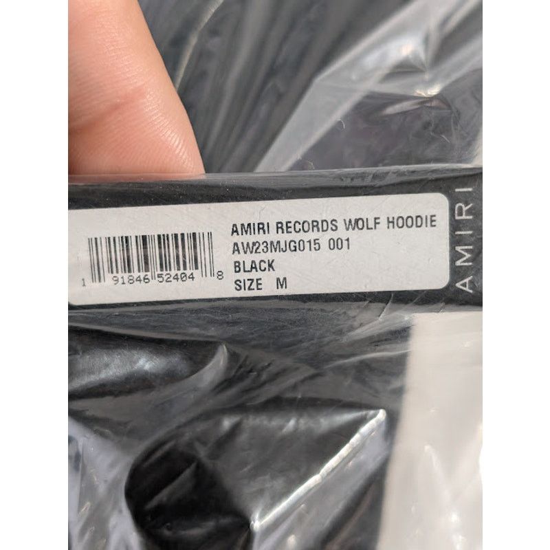 Amiri o1rshd1 Records Wolf Hoodie in Black Size US M / EU 48-50 / 2 - 20 Thumbnail