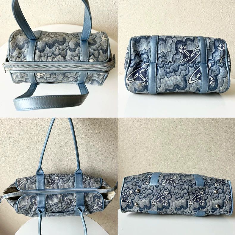 Vivienne Westwood Vivienne Westwood Blue Saturn printed denim shoulder bag Size ONE SIZE - 6 Thumbnail
