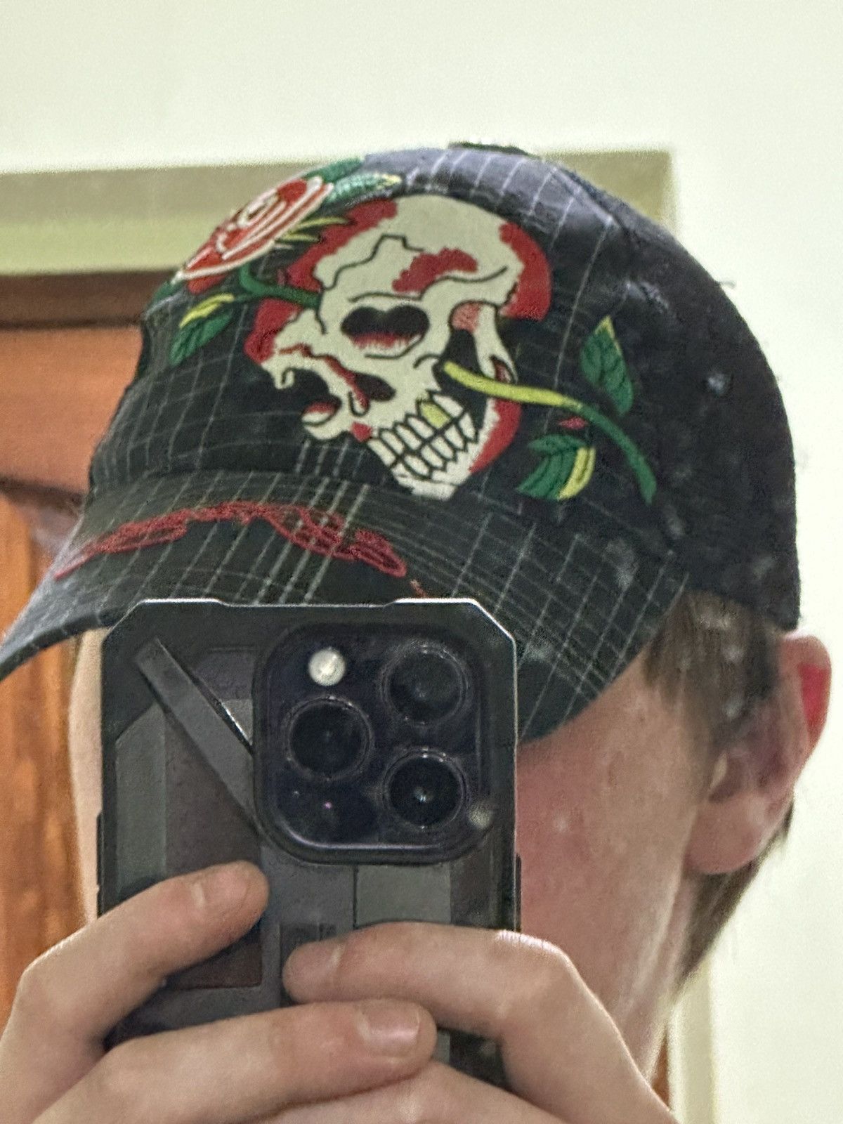 Ed Hardy Vintage Ed Hardy Cap Rhinestones Japan Y2K Effected Style Size ONE SIZE - 4 Thumbnail