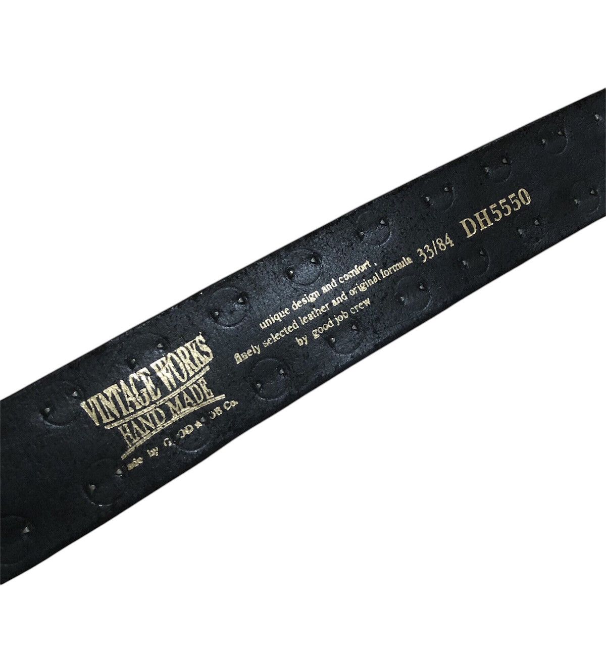 Handmade × Japanese Brand × Vintage VINTAGE WORKS HAND MADE LEATHER BELT DH5550 Size 34 - 3 Thumbnail