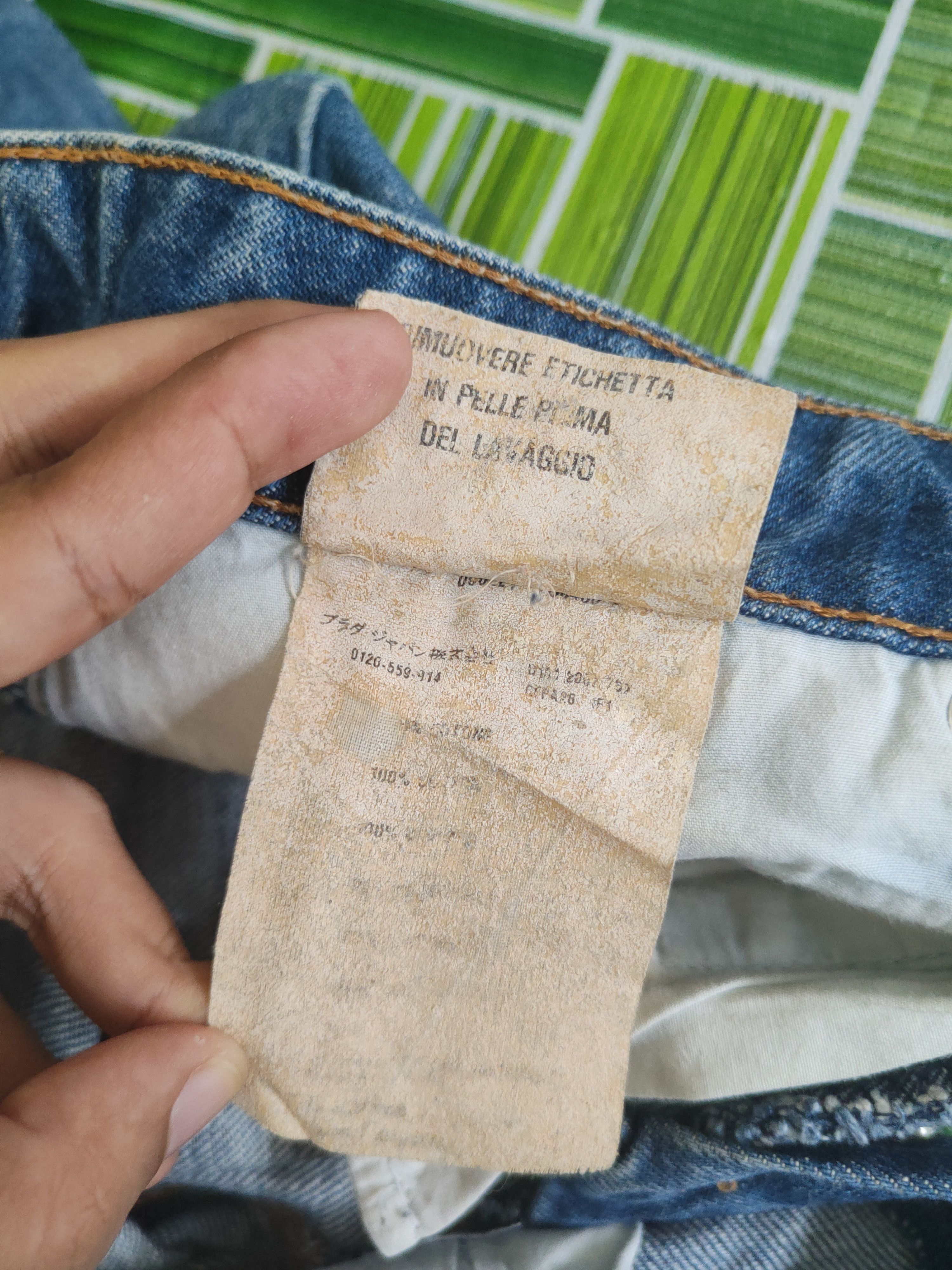 Prada DL Prada Blue Distressed Ripped Jeans #2778 Size 29" - 15 Thumbnail